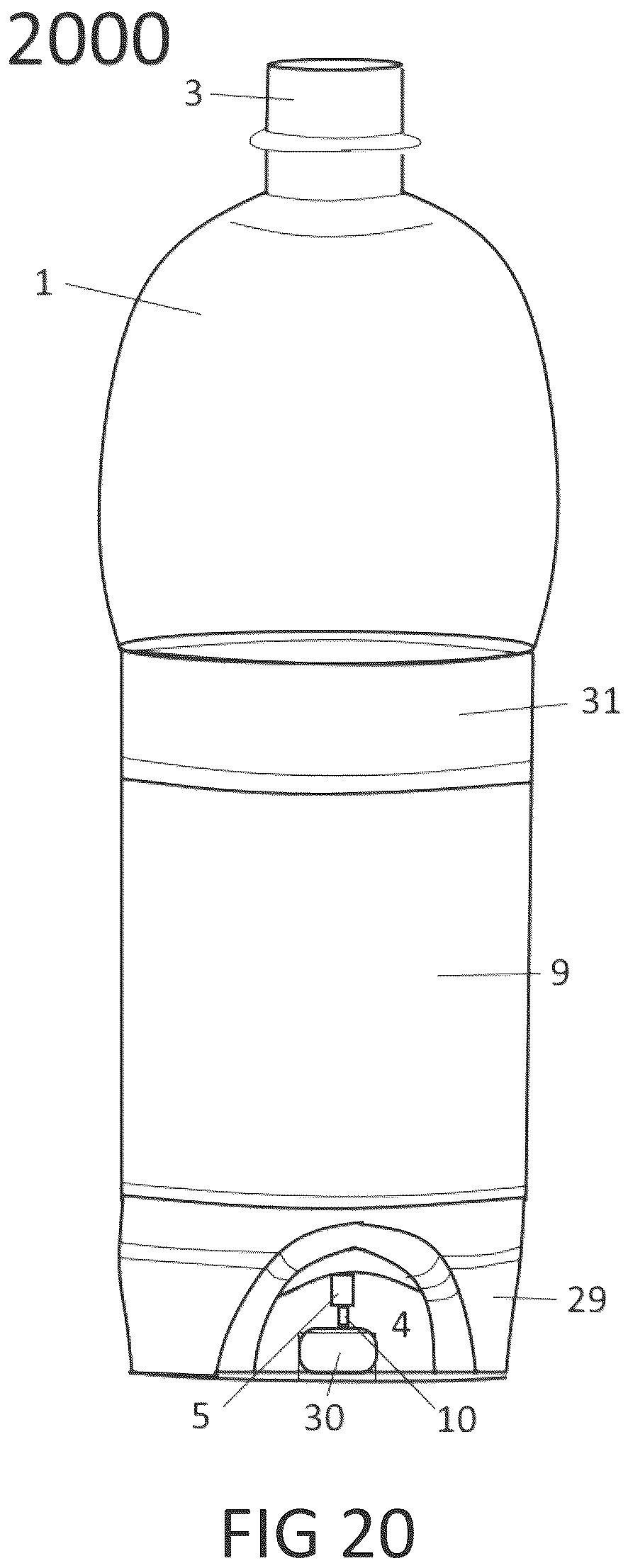 Patent US12599729 Figure 20 – Personal container with attachment mechanism