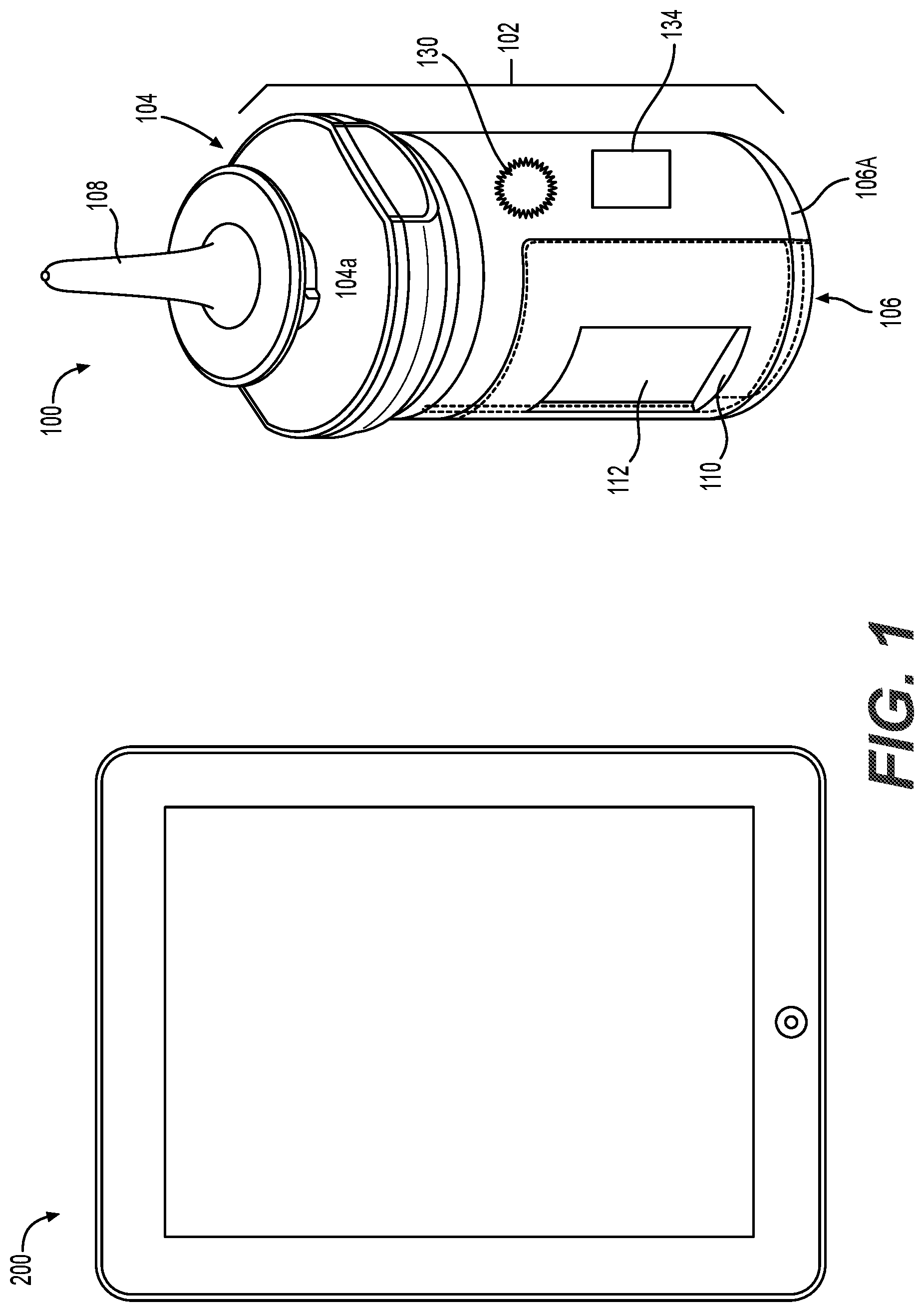 Patent US12599731 Figure 1 – System and method for sensing usage of a controlled medical therapy device