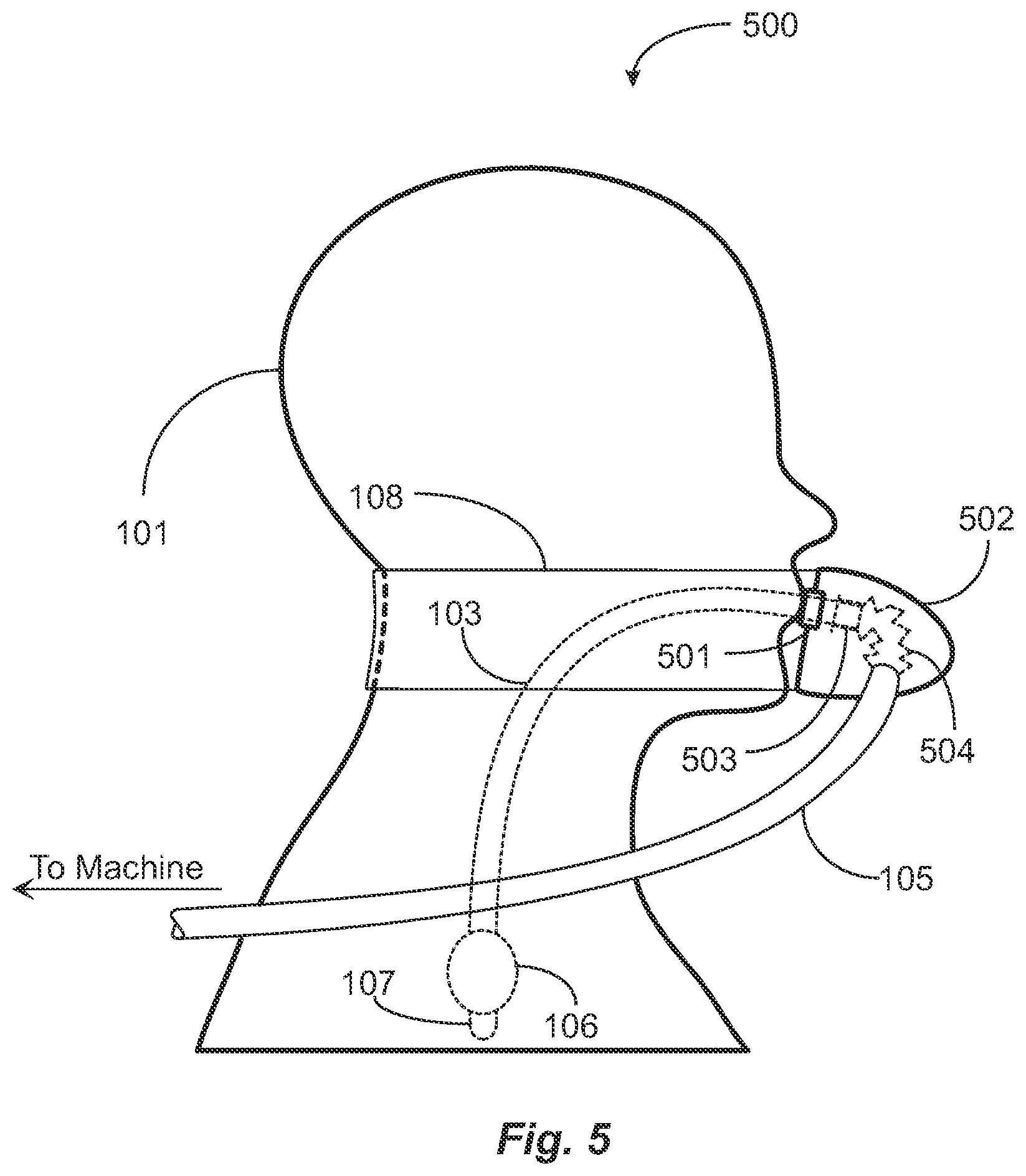 Patent US12599735 Figure 7 – Endotracheal tube attachment system