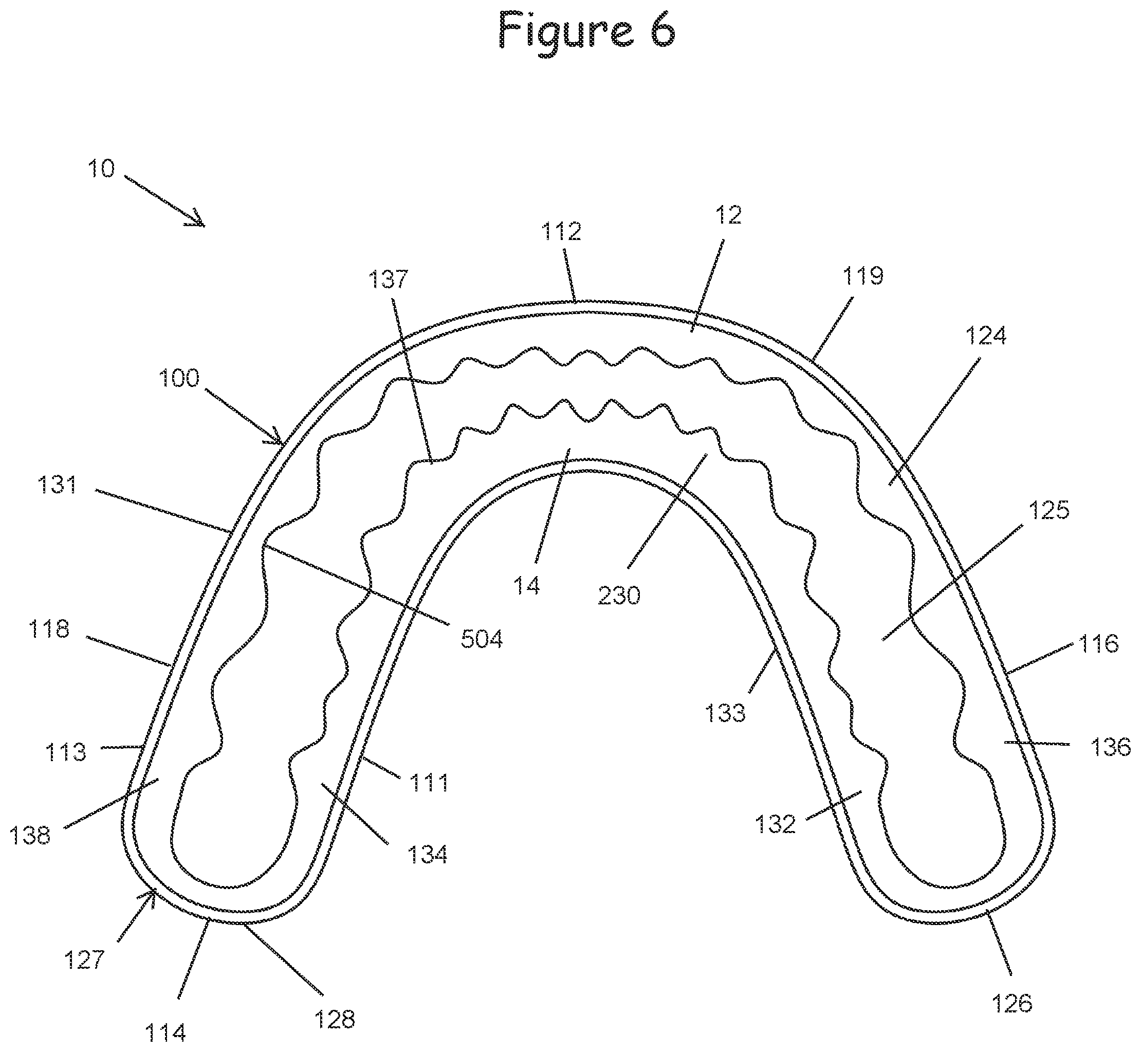 Patent US12599740 Figure 6 – Oral appliance for use with CPAP headgear