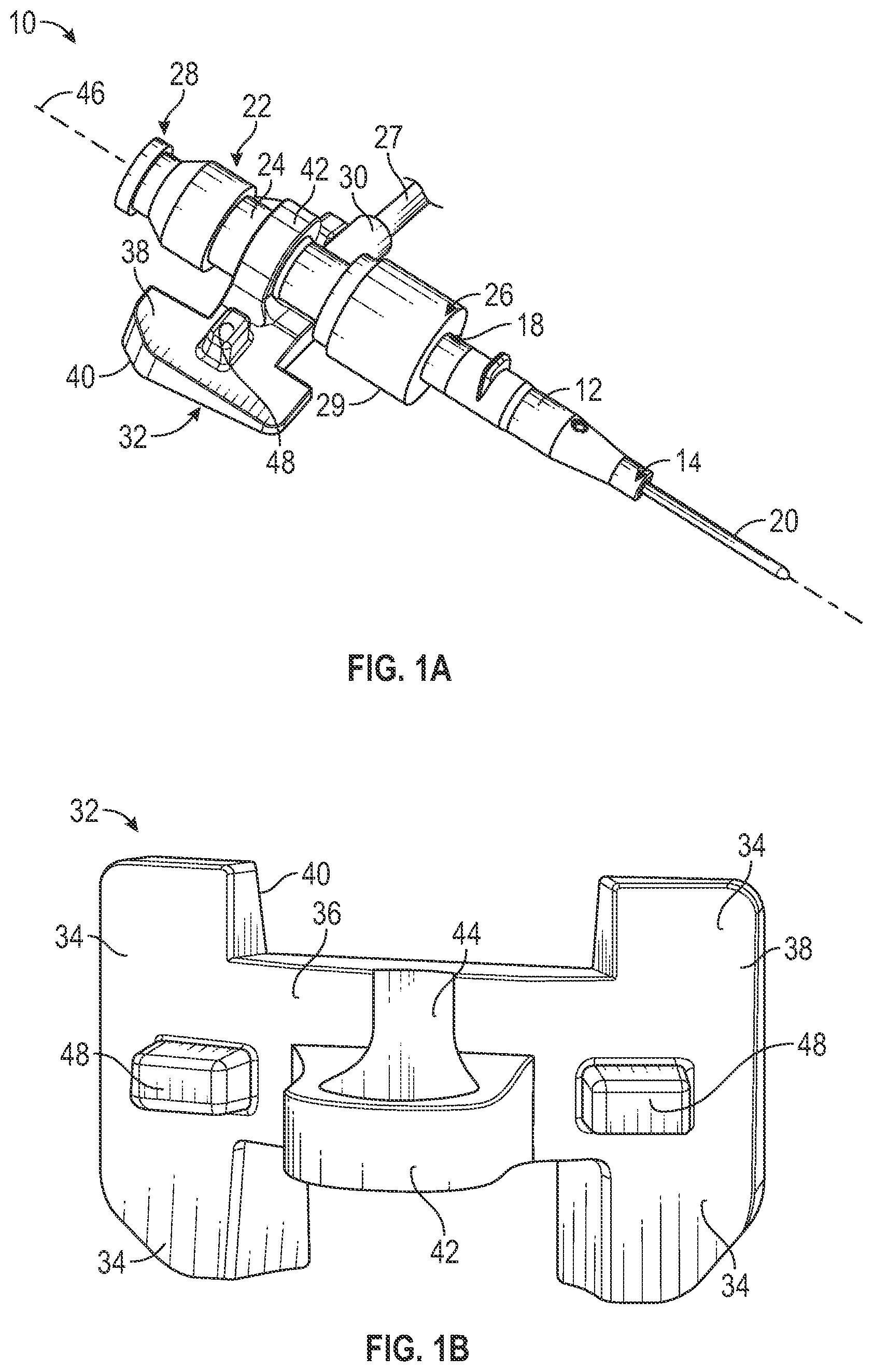 Patent US12599750 Figure 1 – Vascular access connector support device, systems, and methods