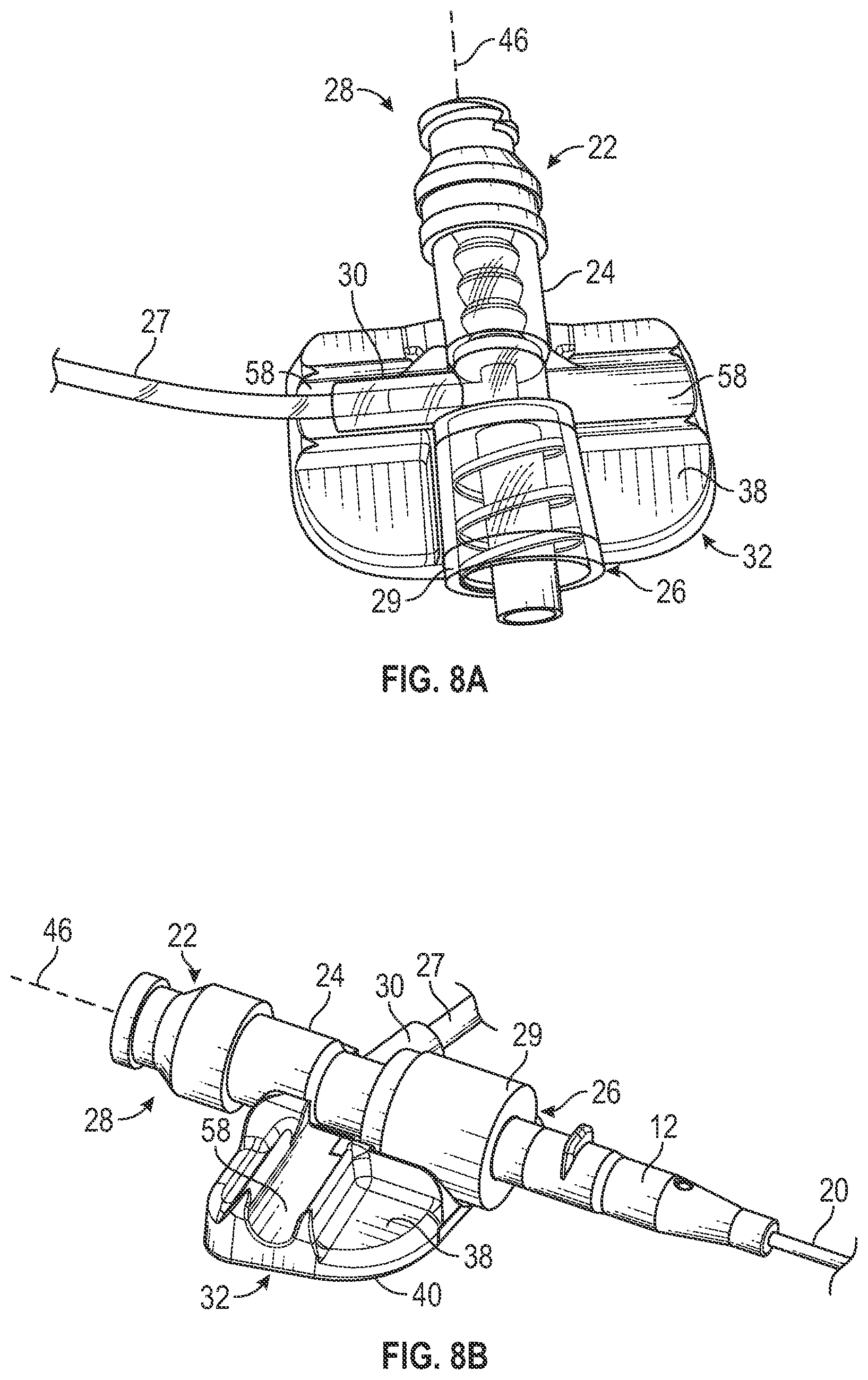 Patent US12599750 Figure 8 – Vascular access connector support device, systems, and methods