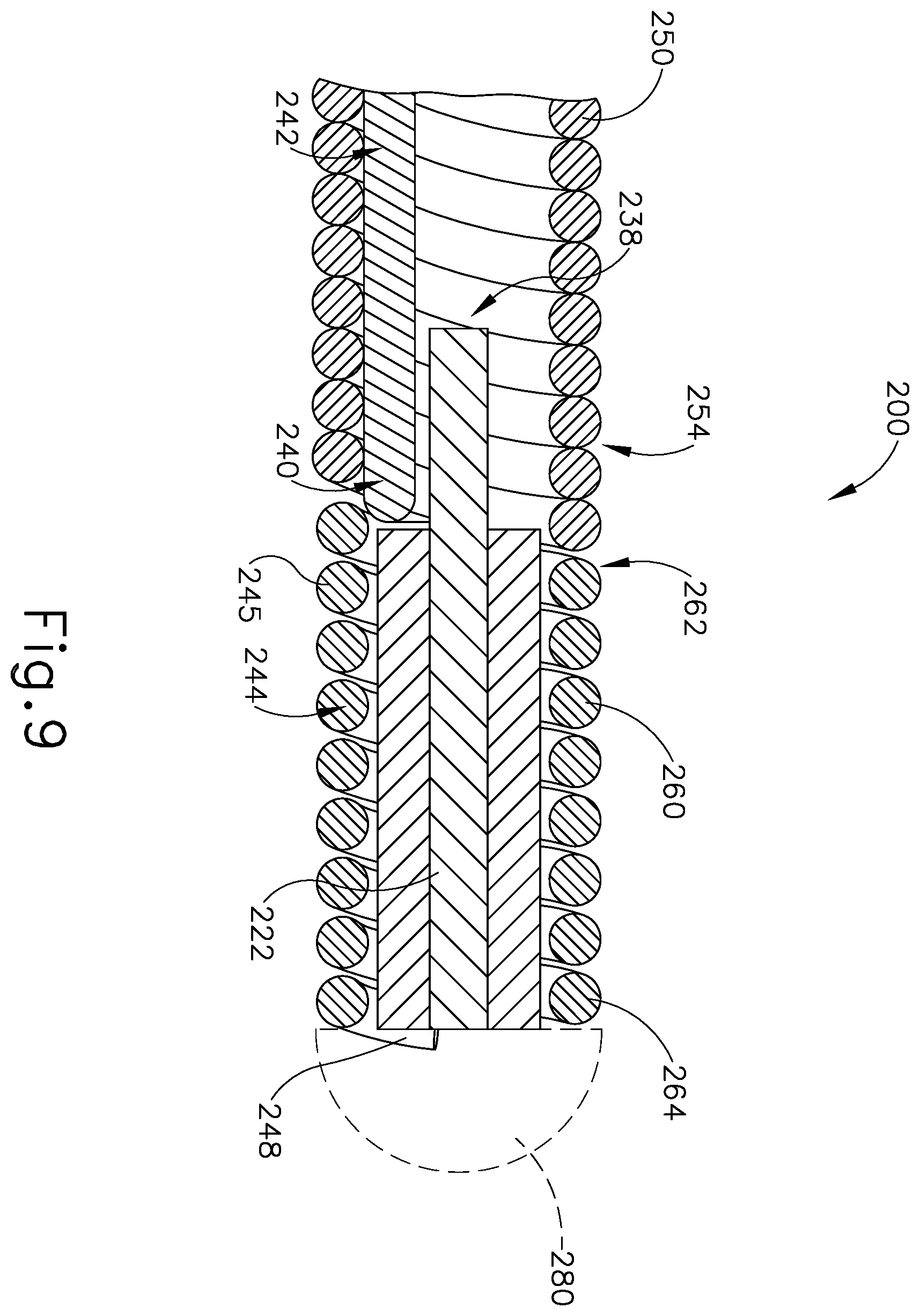Patent US12599754 Figure 7 – Guidewire assembly with intertwined core wire