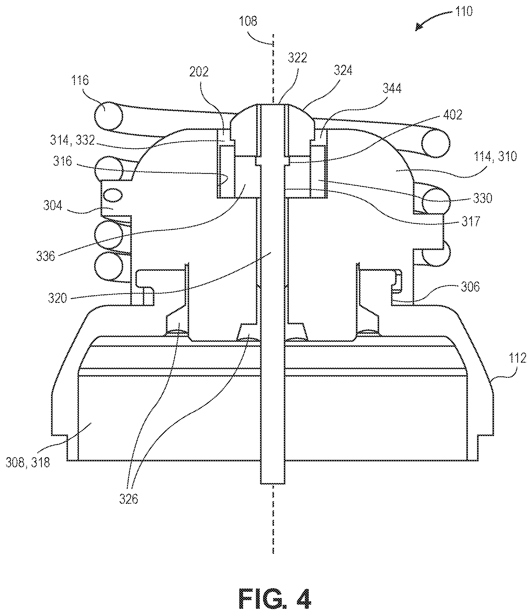 Patent US12599764 Figure 4 – Header assembly having controlled therapeutic agent release