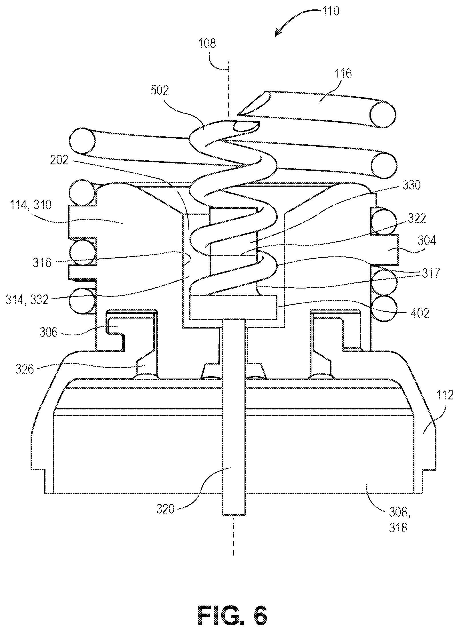 Patent US12599764 Figure 6 – Header assembly having controlled therapeutic agent release