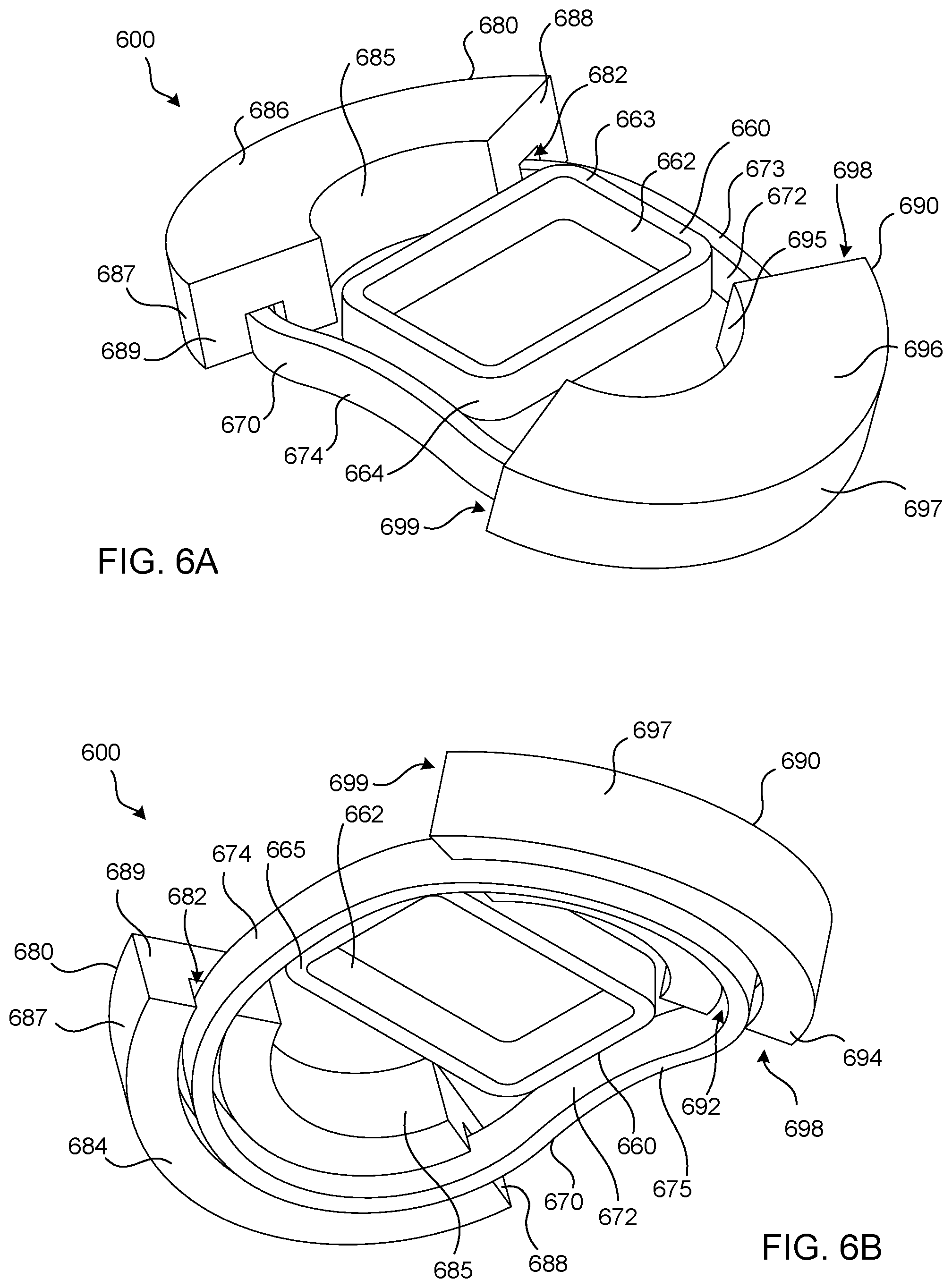 Patent US12599776 Figure 6 – Magnetic stimulation coils and ferromagnetic components for treatment and diagnostic procedures