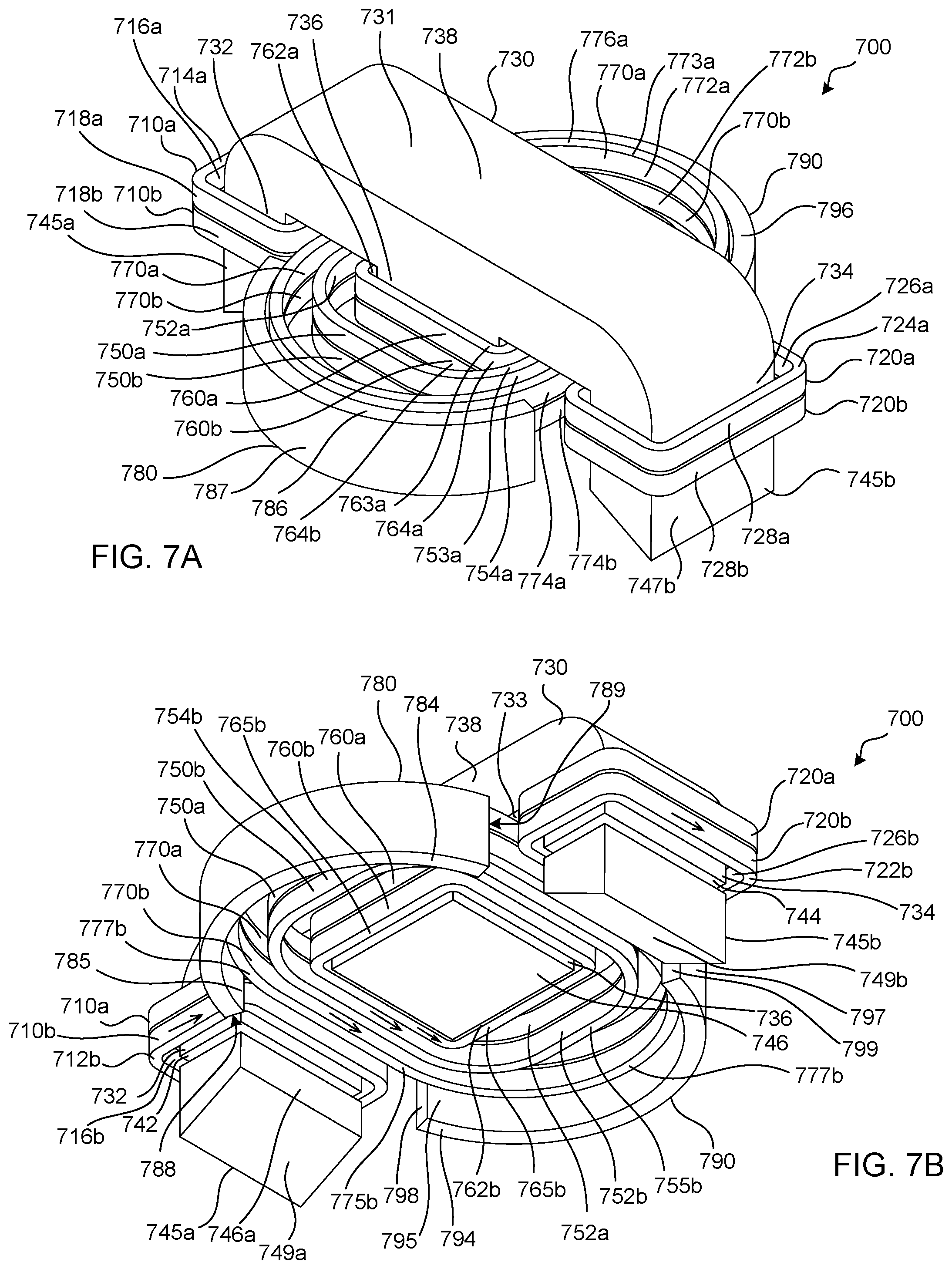 Patent US12599776 Figure 8 – Magnetic stimulation coils and ferromagnetic components for treatment and diagnostic procedures
