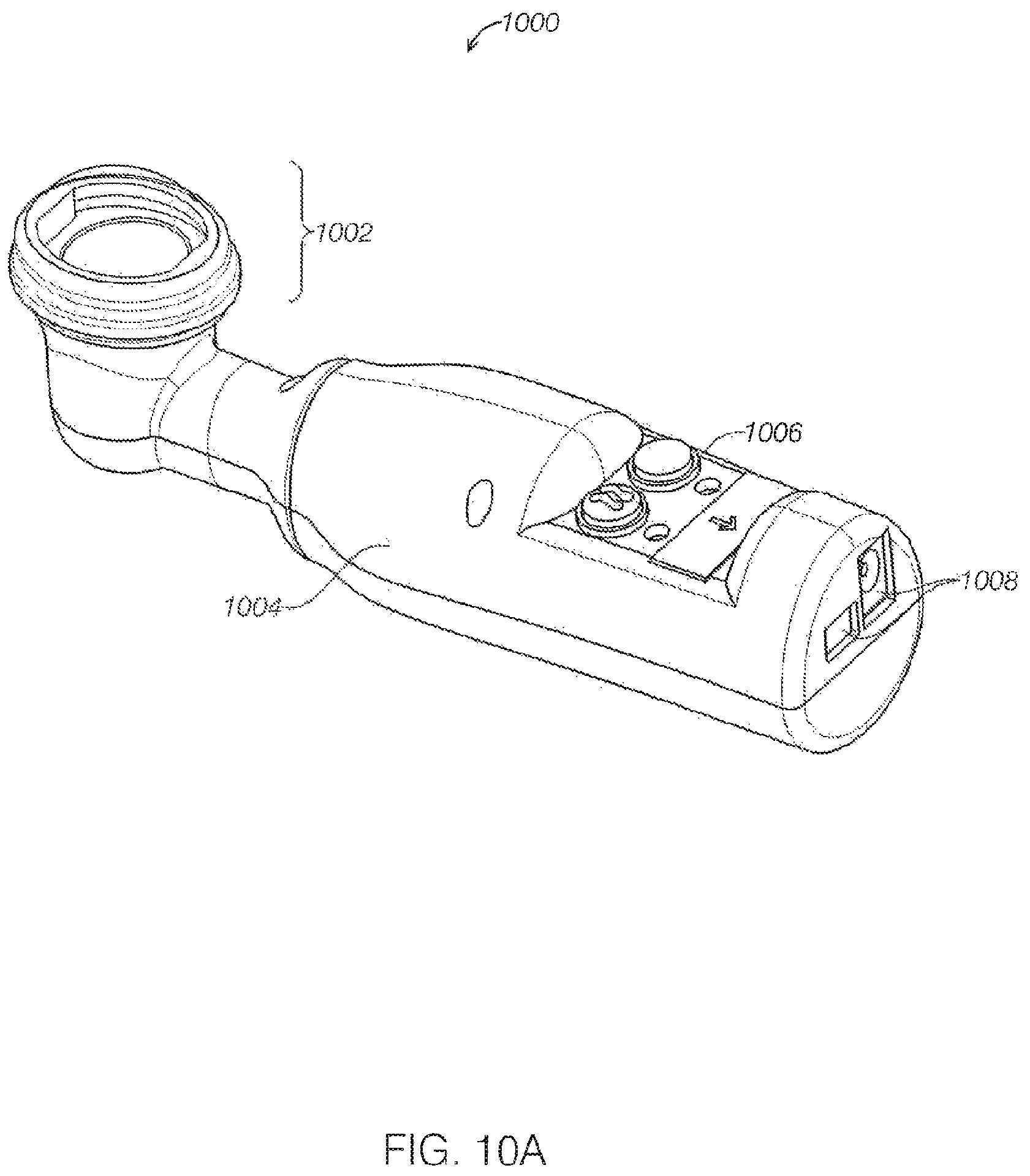 Patent US12599786 Figure 10 – Ultrasound device with attachable components