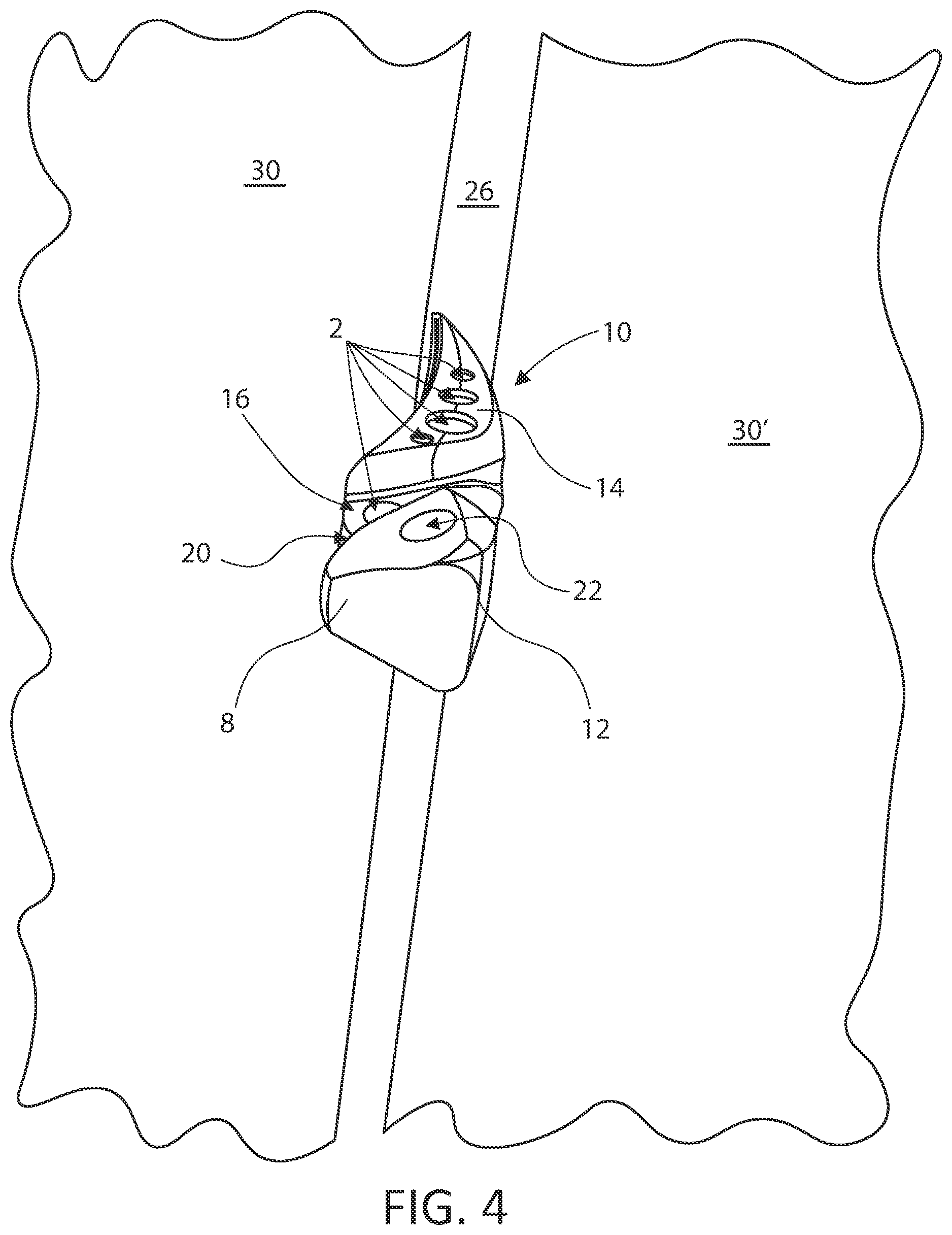 Patent US12599789 Figure 4 – Rescue access wedge