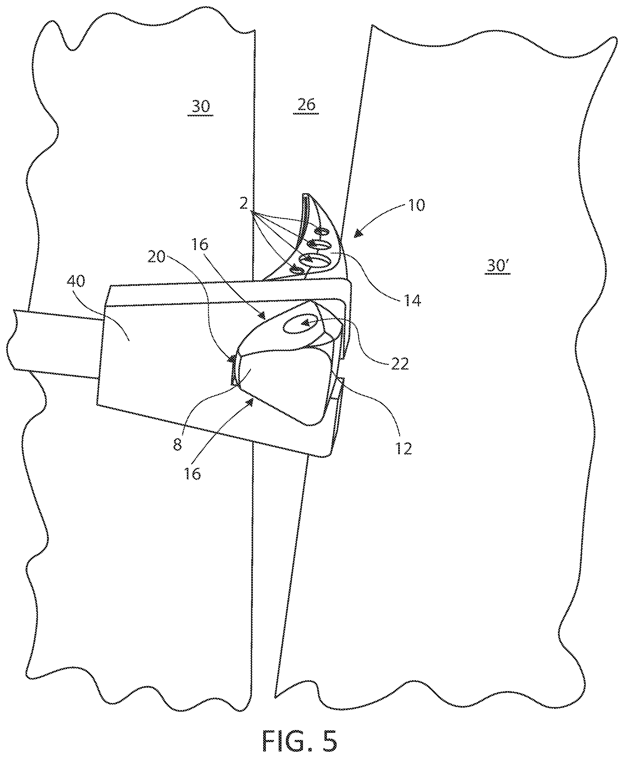 Patent US12599789 Figure 5 – Rescue access wedge