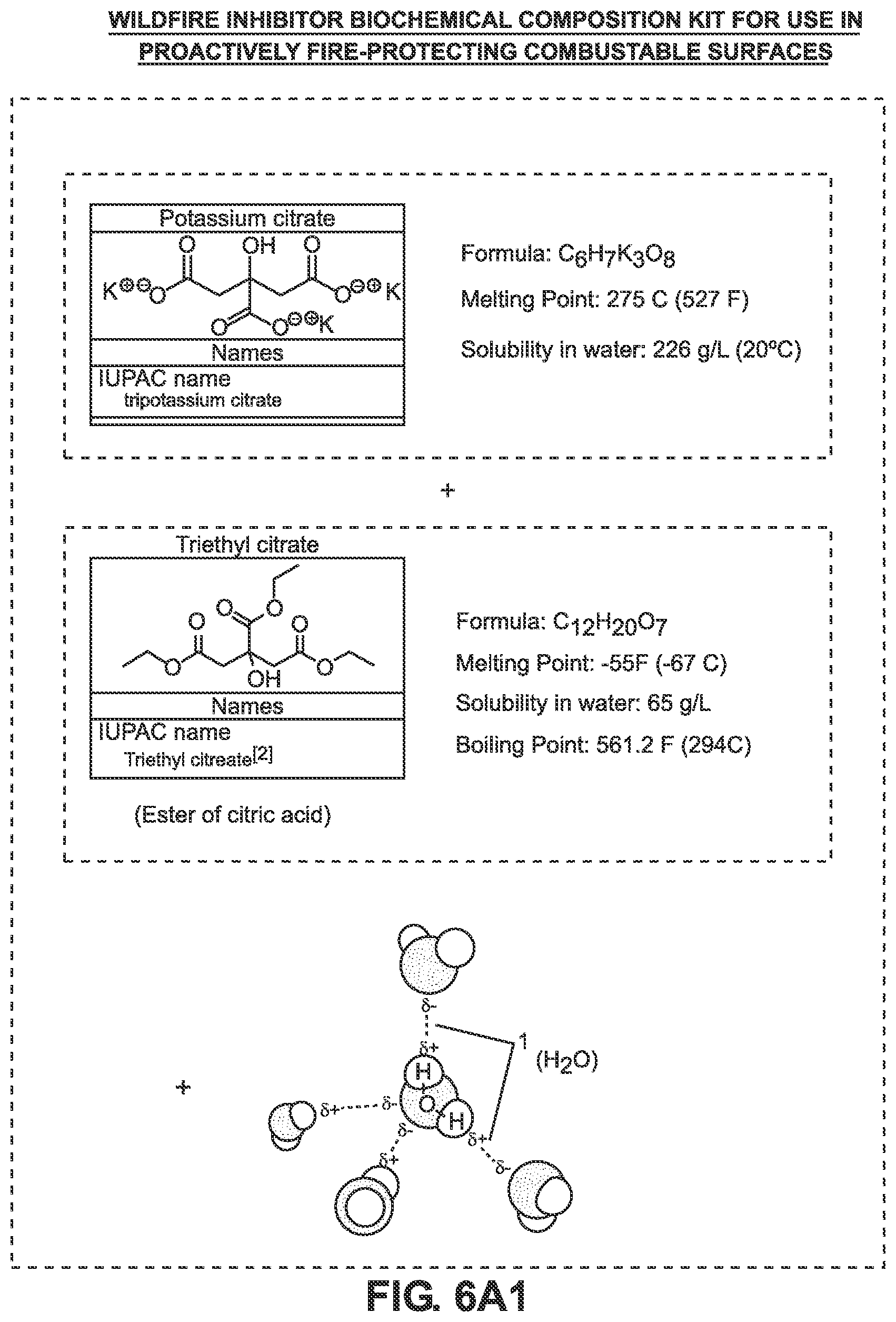 Patent US12599798 Figure 13 – Environmentally-clean fire inhibiting biochemical liquid compositions for forming thin alkali metal salt crystalline coatings on combustible surfaces to be protected against fire