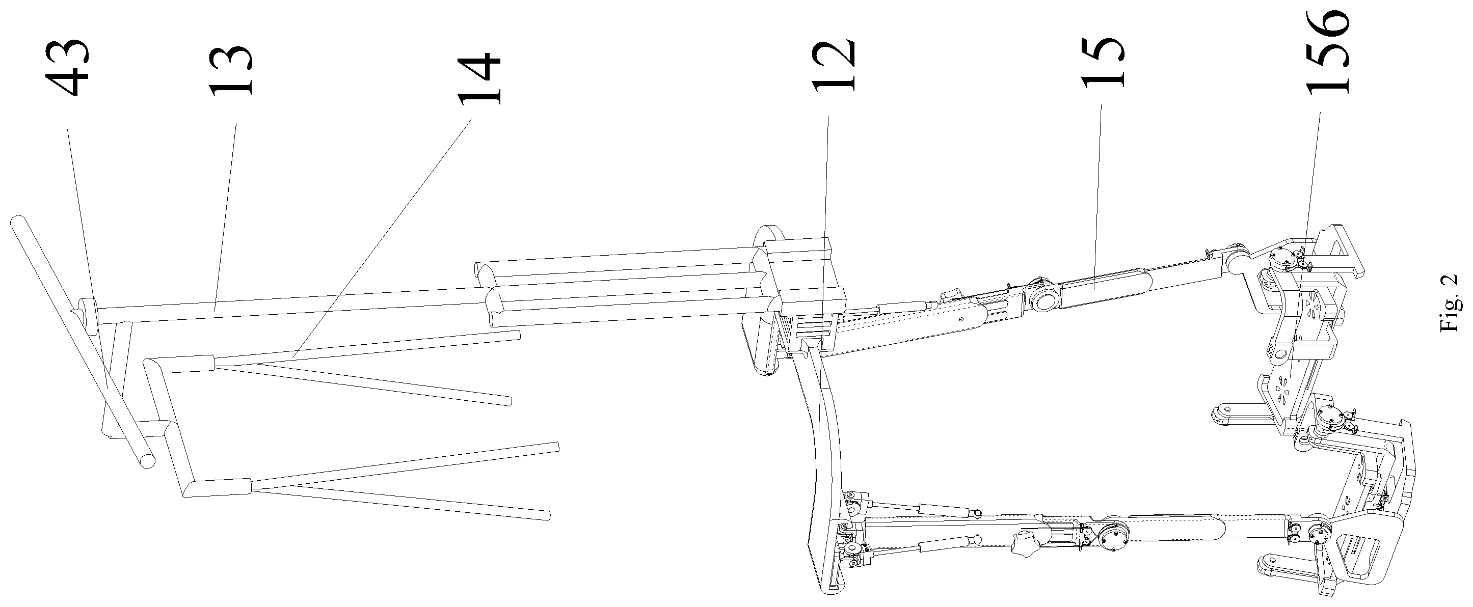 Patent US12599802 Figure 2 – Training mechanism and robot for water-based lower-limb rehabilitation
