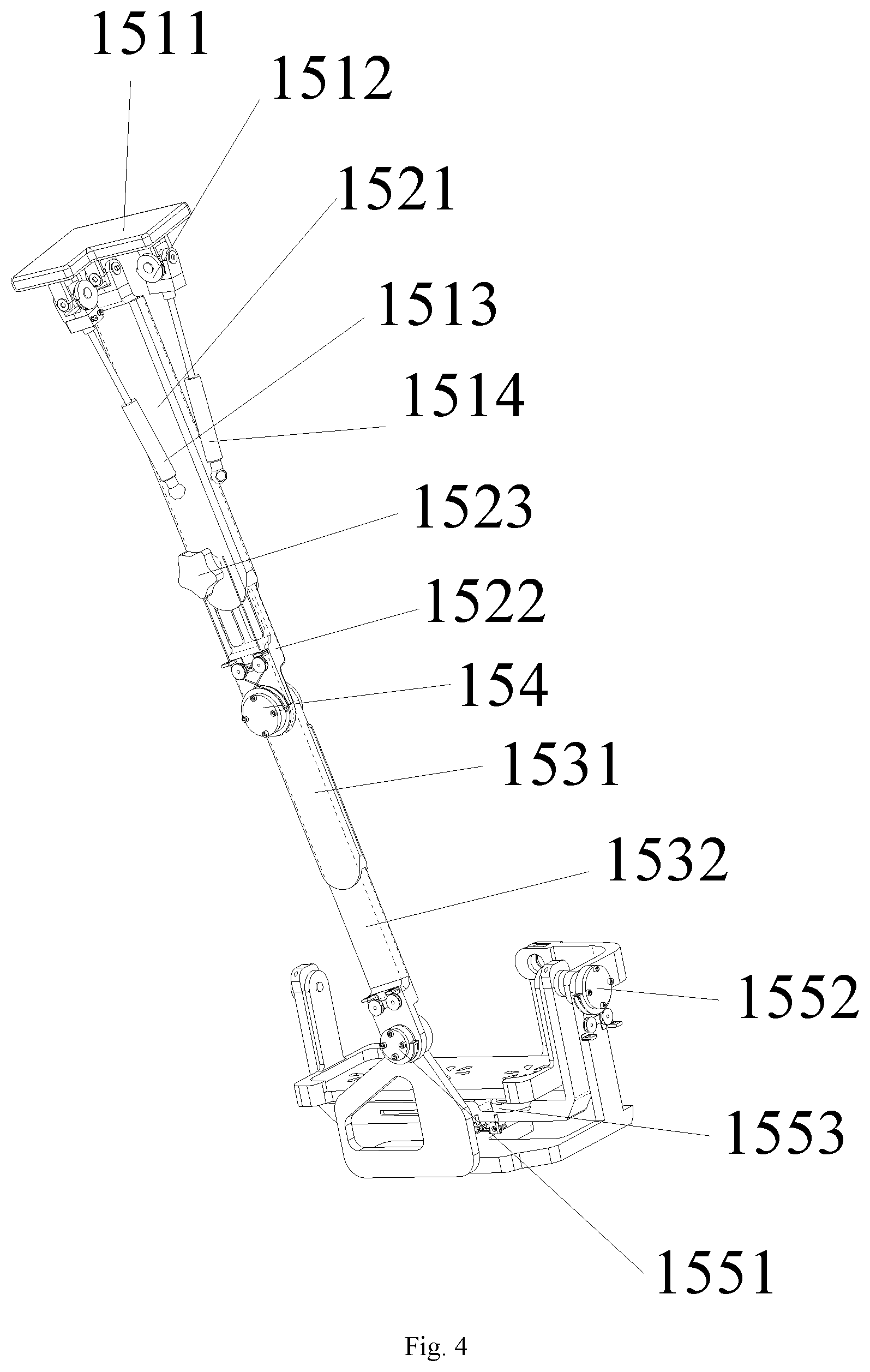 Patent US12599802 Figure 4 – Training mechanism and robot for water-based lower-limb rehabilitation