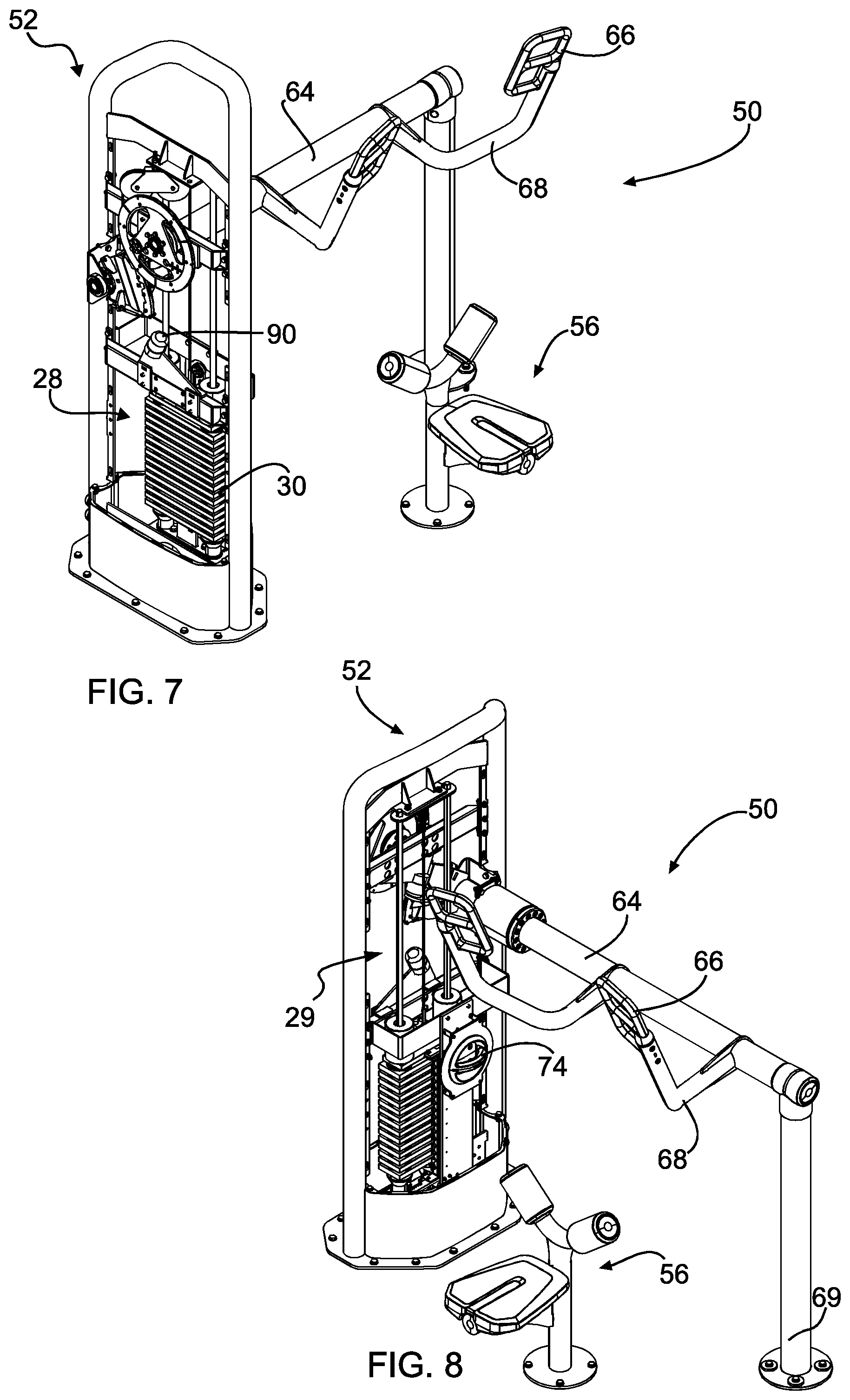 Patent US12599804 Figure 3 – Weight lifting machine