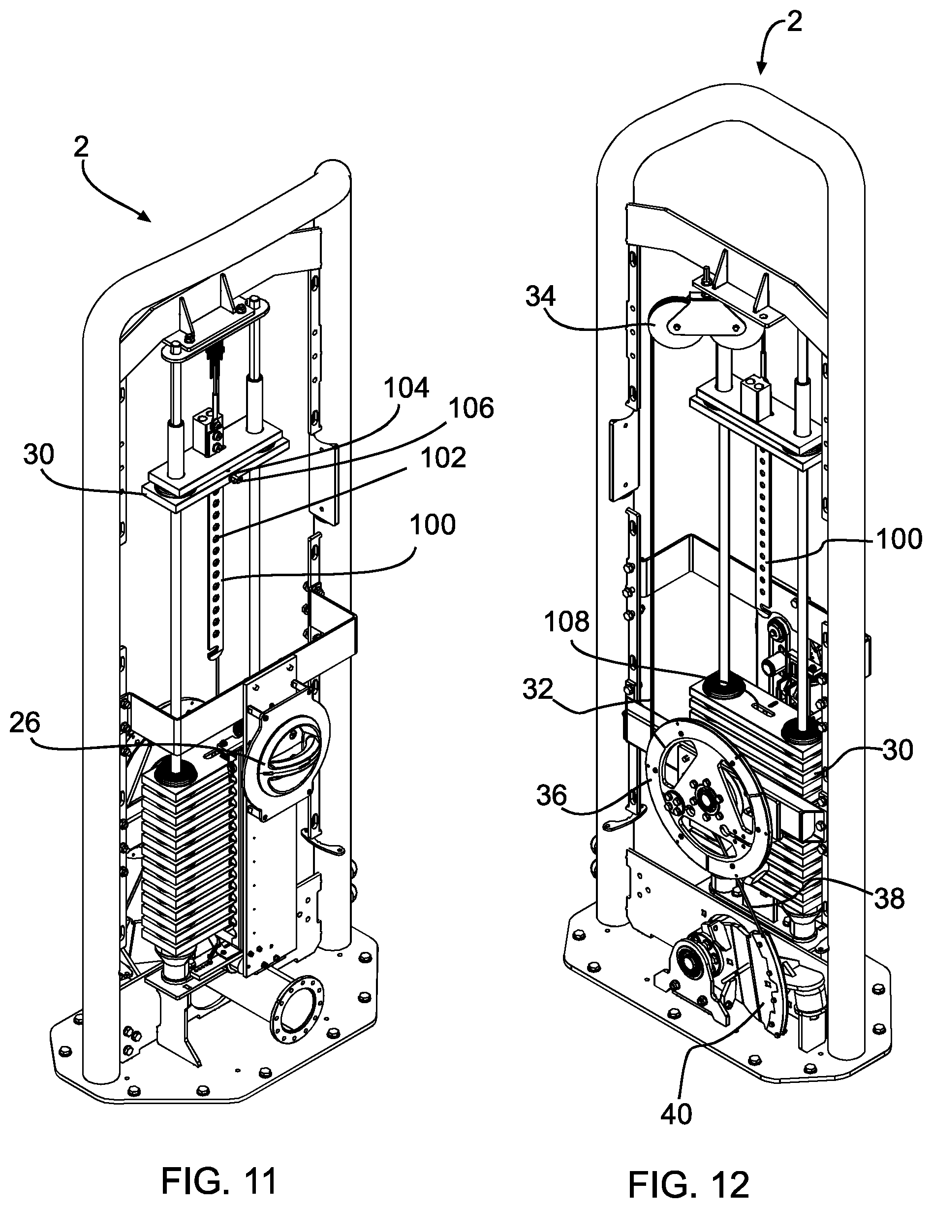 Patent US12599804 Figure 5 – Weight lifting machine