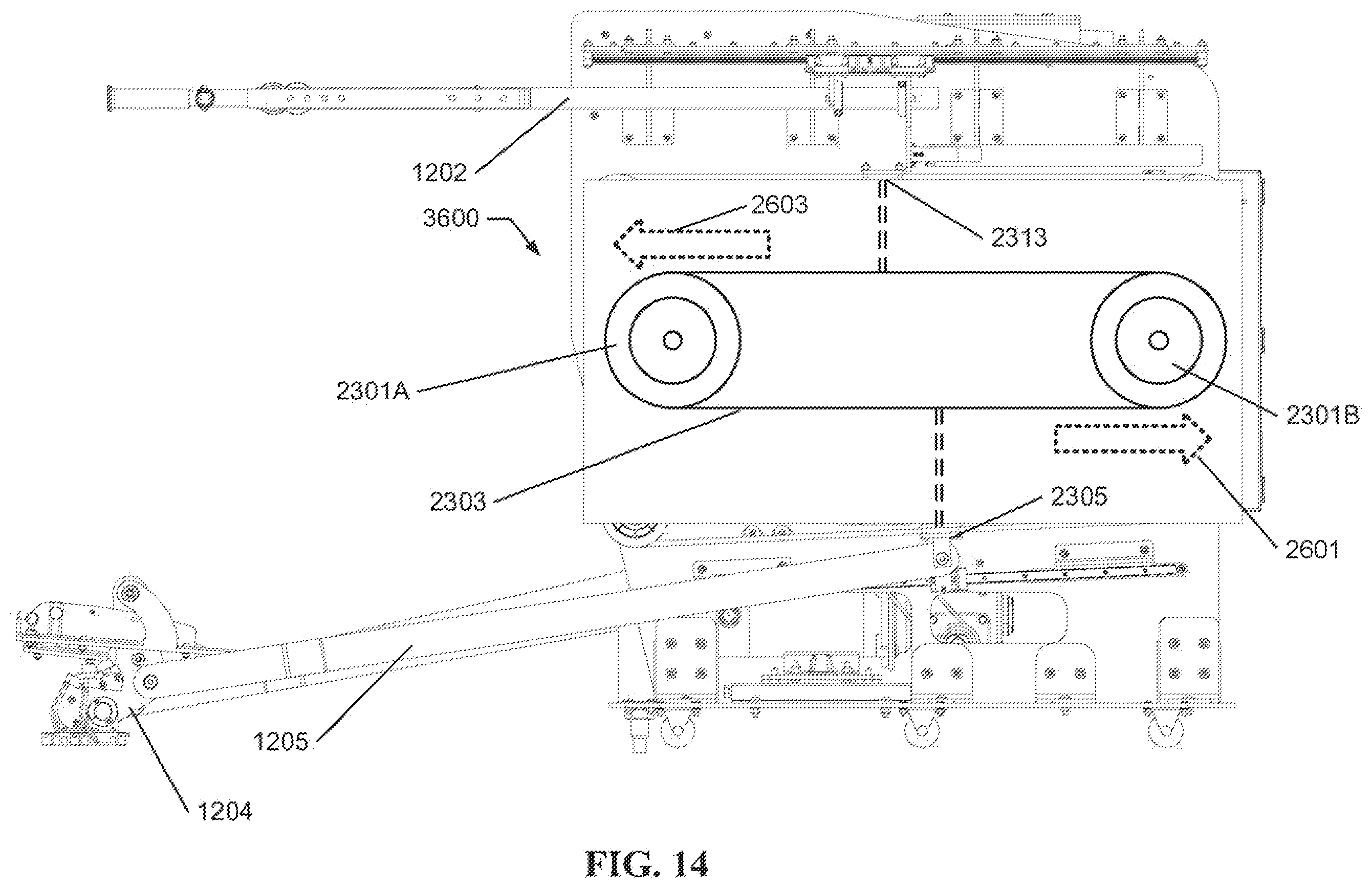 Patent US12599809 Figure 14 – Handle driving mechanism for locomotion rehabilitation