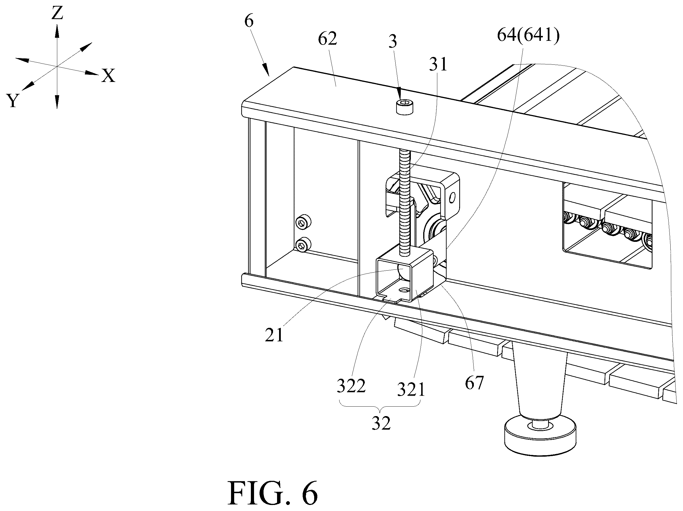 Patent US12599810 Figure 6 – Treadmill, treadmill system and treadmill assembly method