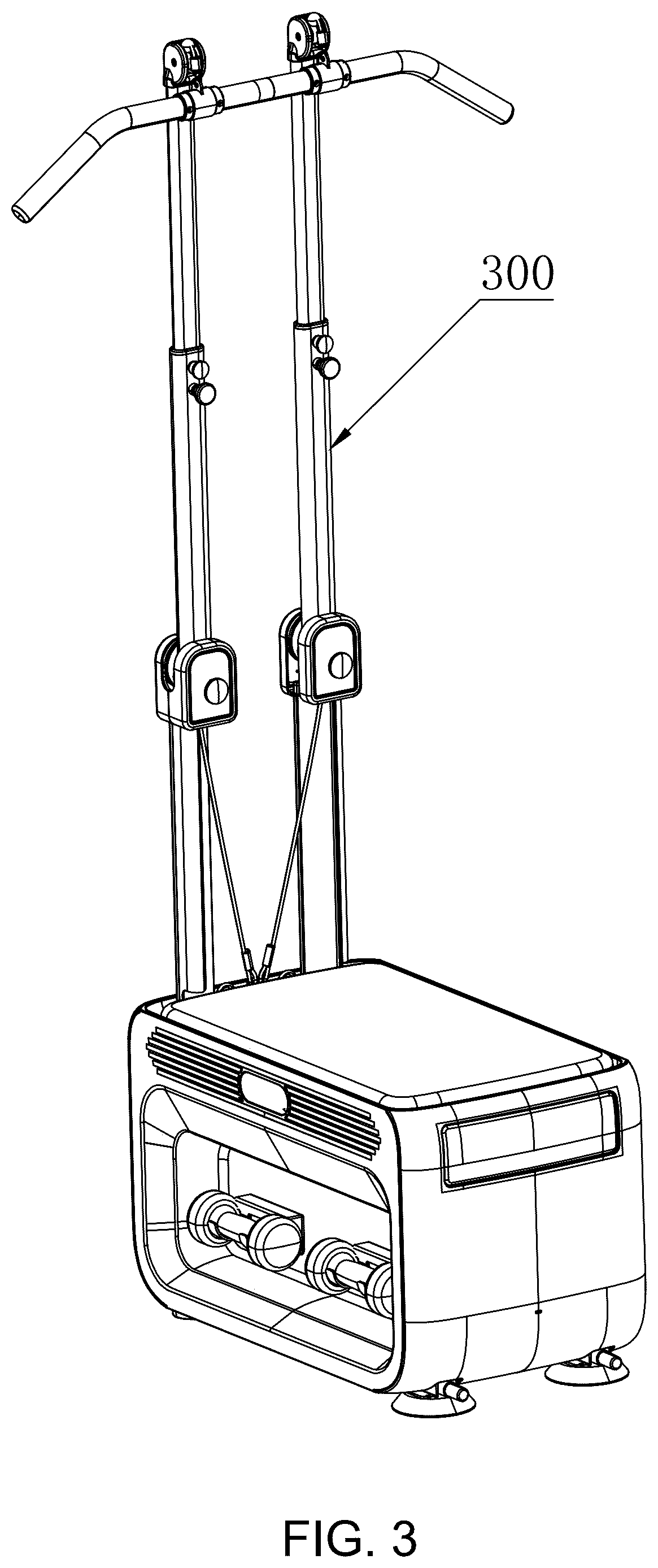 Patent US12599812 Figure 3 – Comprehensive multifunctional fitness cabinet