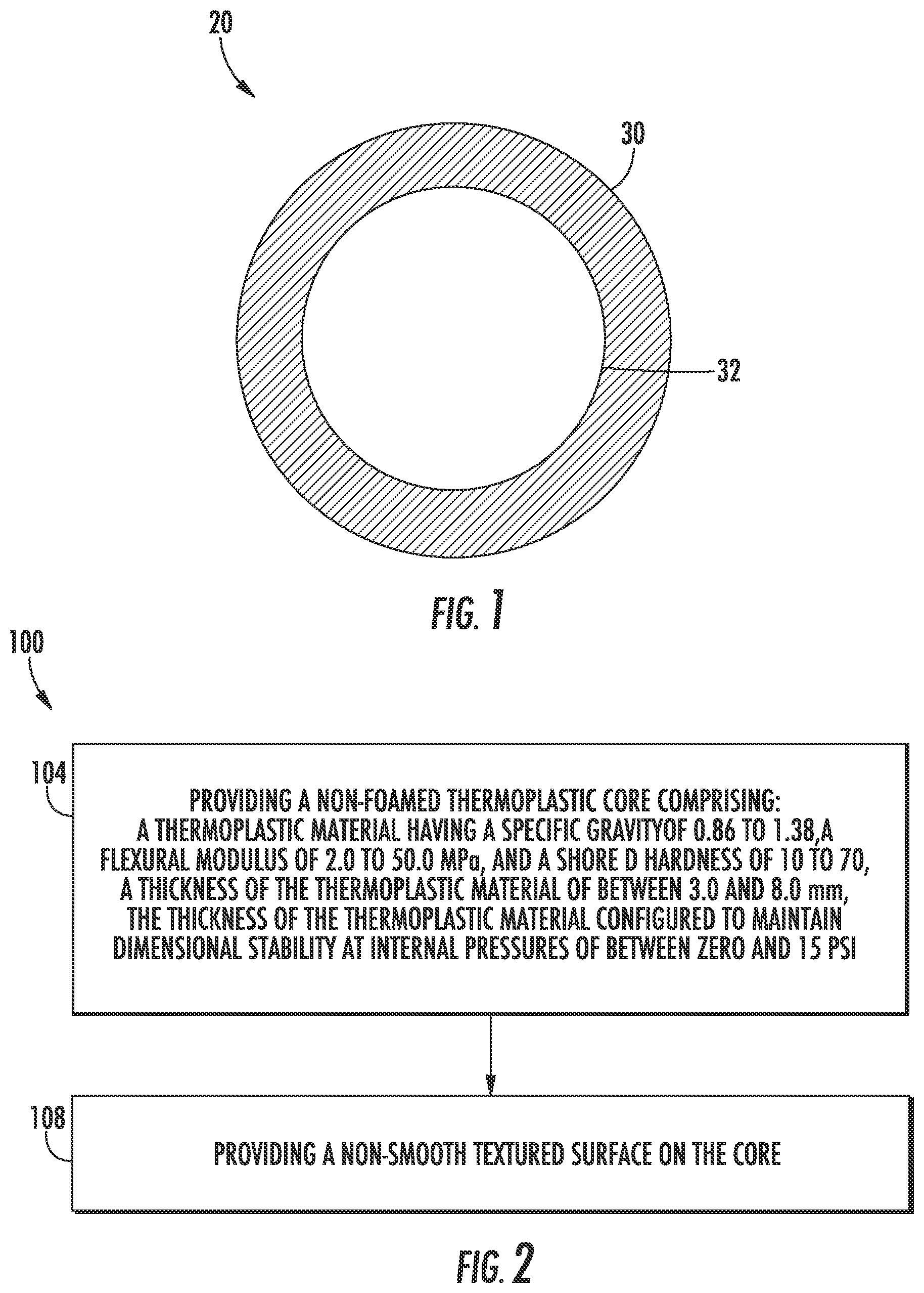 Patent US12599814 — Tennis ball having a thermoplastic core — Figure 1