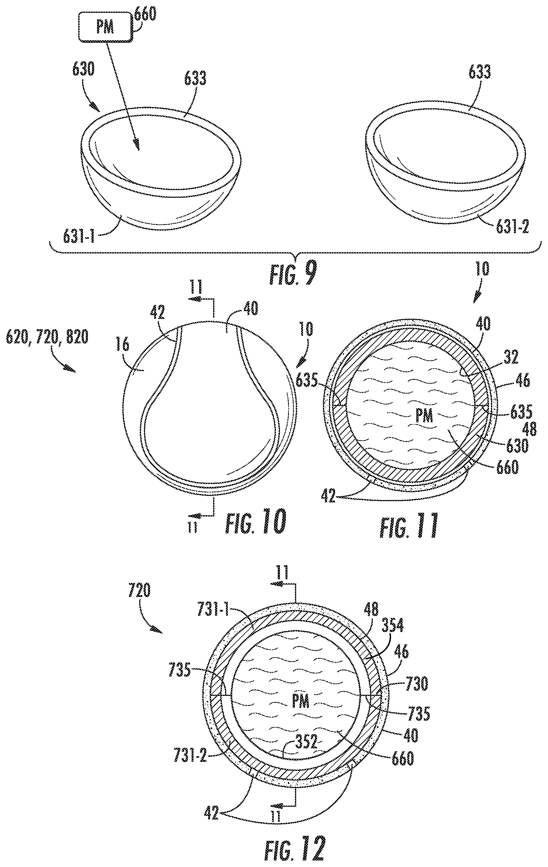 Patent US12599814 Figure 4 – Tennis ball having a thermoplastic core