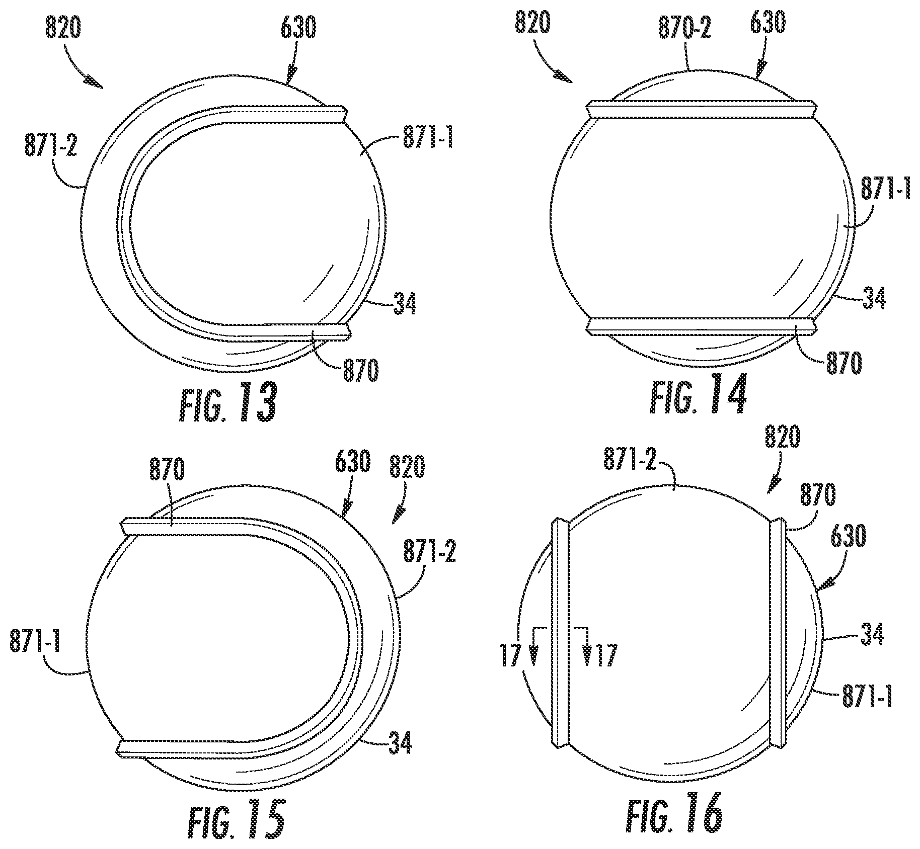 Patent US12599814 Figure 5 – Tennis ball having a thermoplastic core