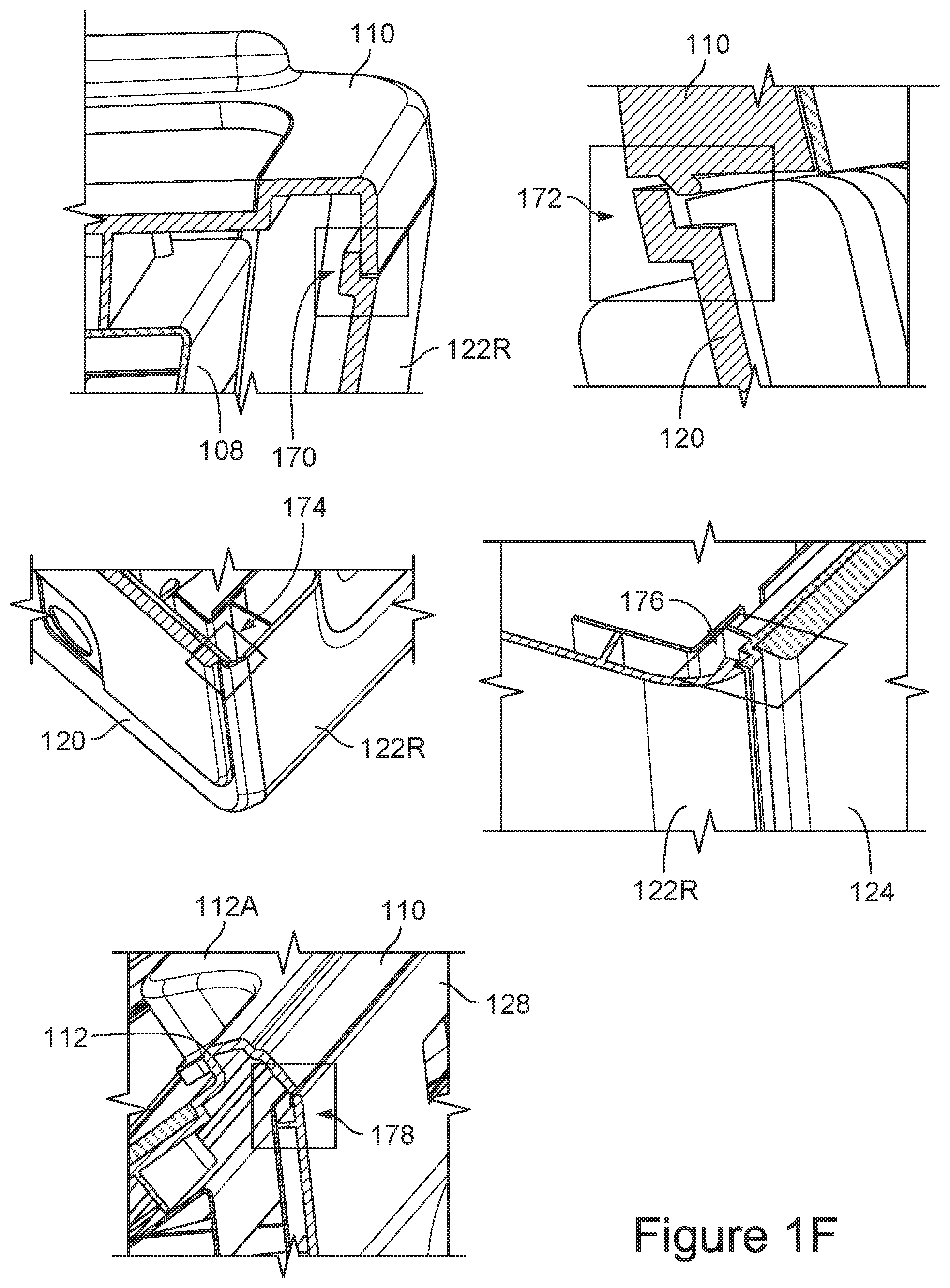Patent US12599816 Figure 3 – Golf ball dispenser with embedded display device, separate front waterfall panel and/or blower assembly