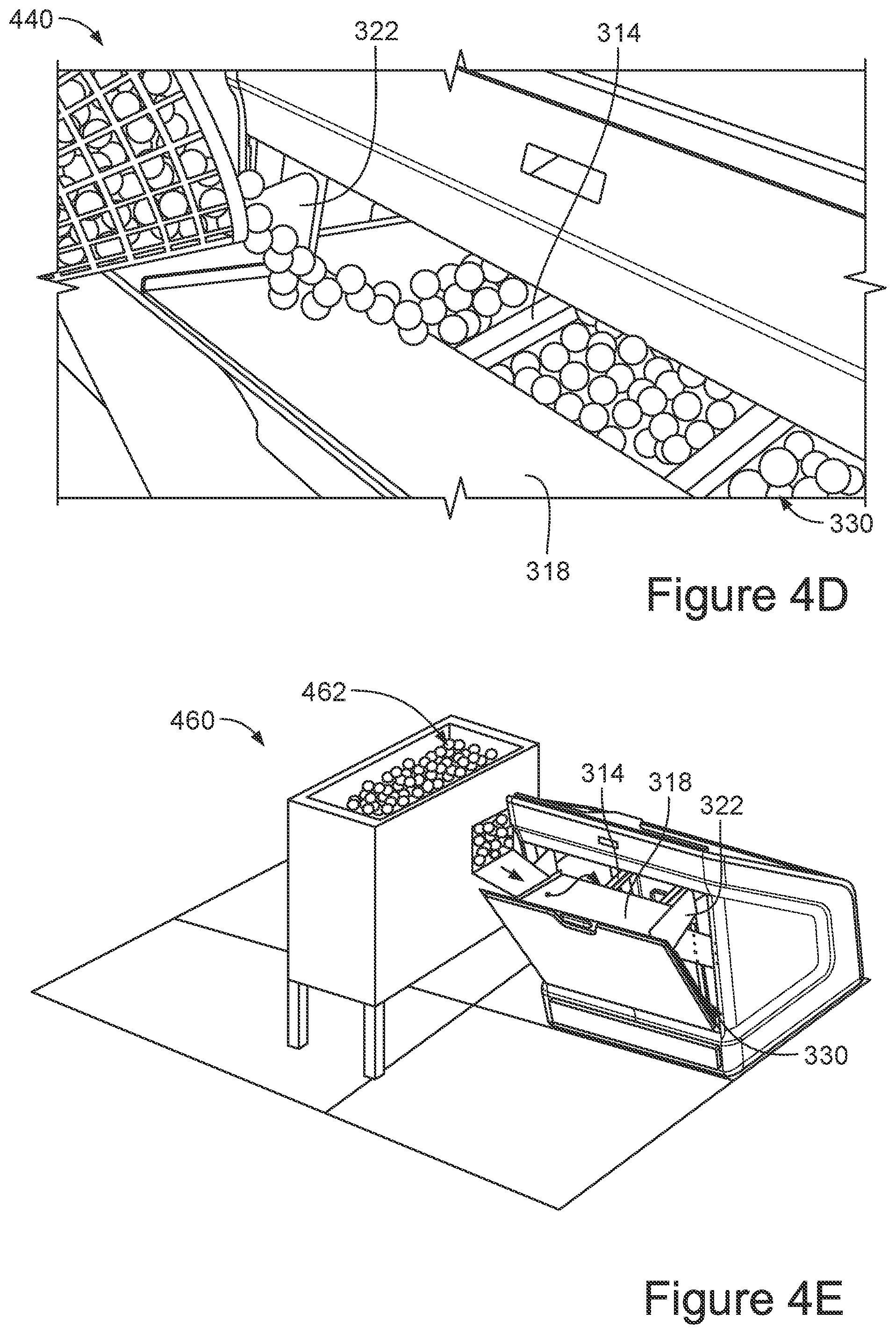 Patent US12599816 Figure 11 – Golf ball dispenser with embedded display device, separate front waterfall panel and/or blower assembly