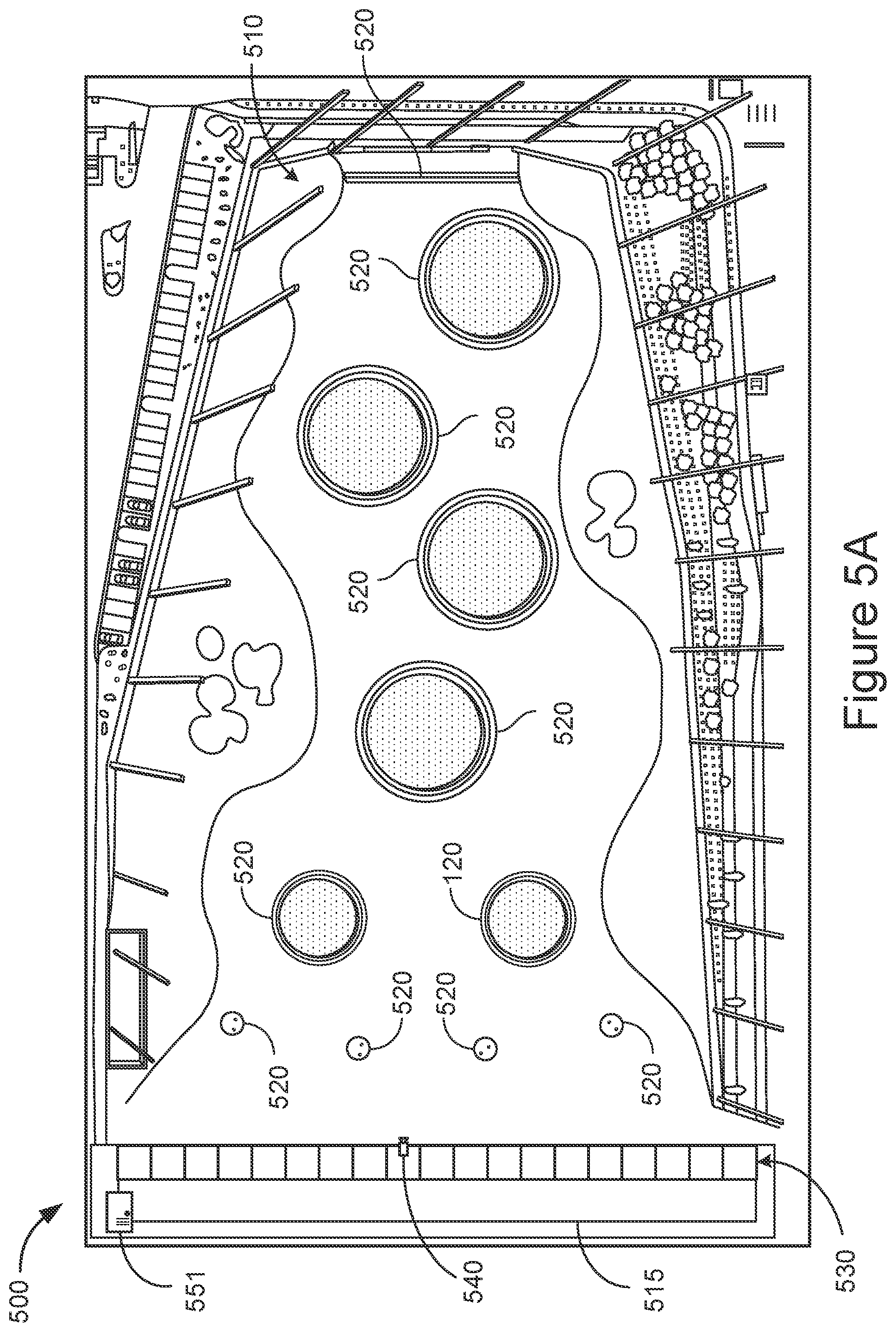 Patent US12599816 Figure 12 – Golf ball dispenser with embedded display device, separate front waterfall panel and/or blower assembly