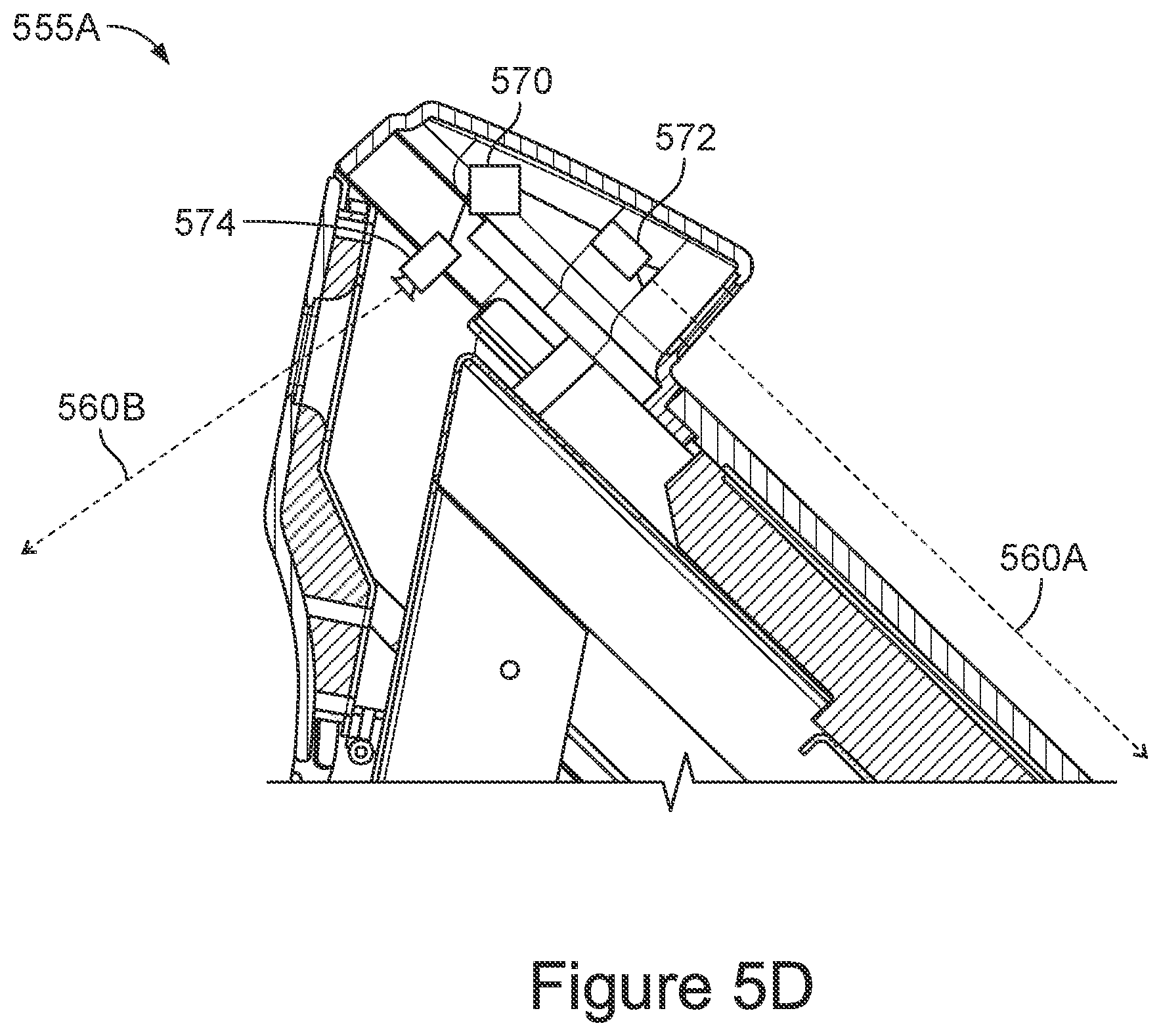 Patent US12599816 Figure 14 – Golf ball dispenser with embedded display device, separate front waterfall panel and/or blower assembly