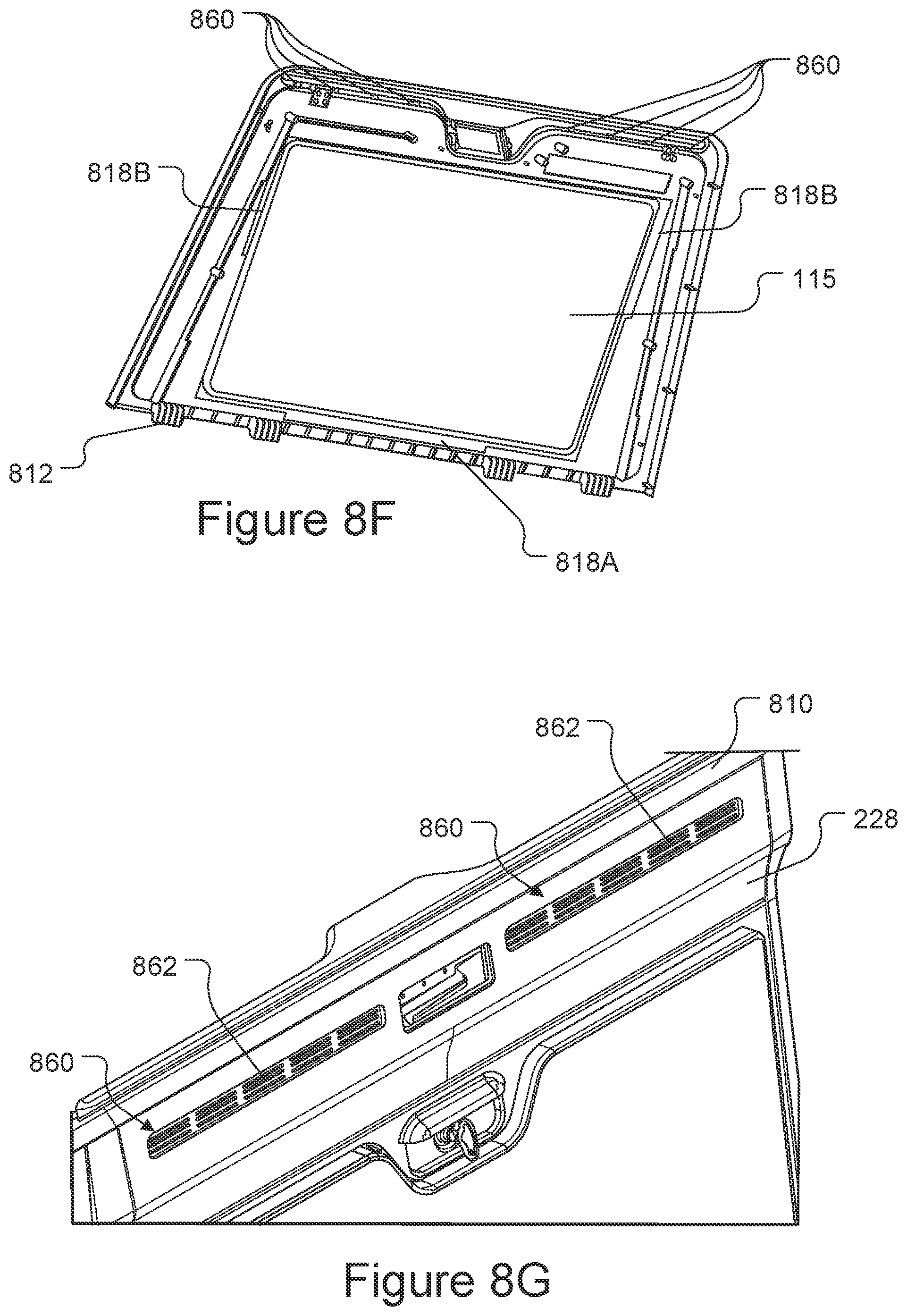 Patent US12599816 Figure 20 – Golf ball dispenser with embedded display device, separate front waterfall panel and/or blower assembly