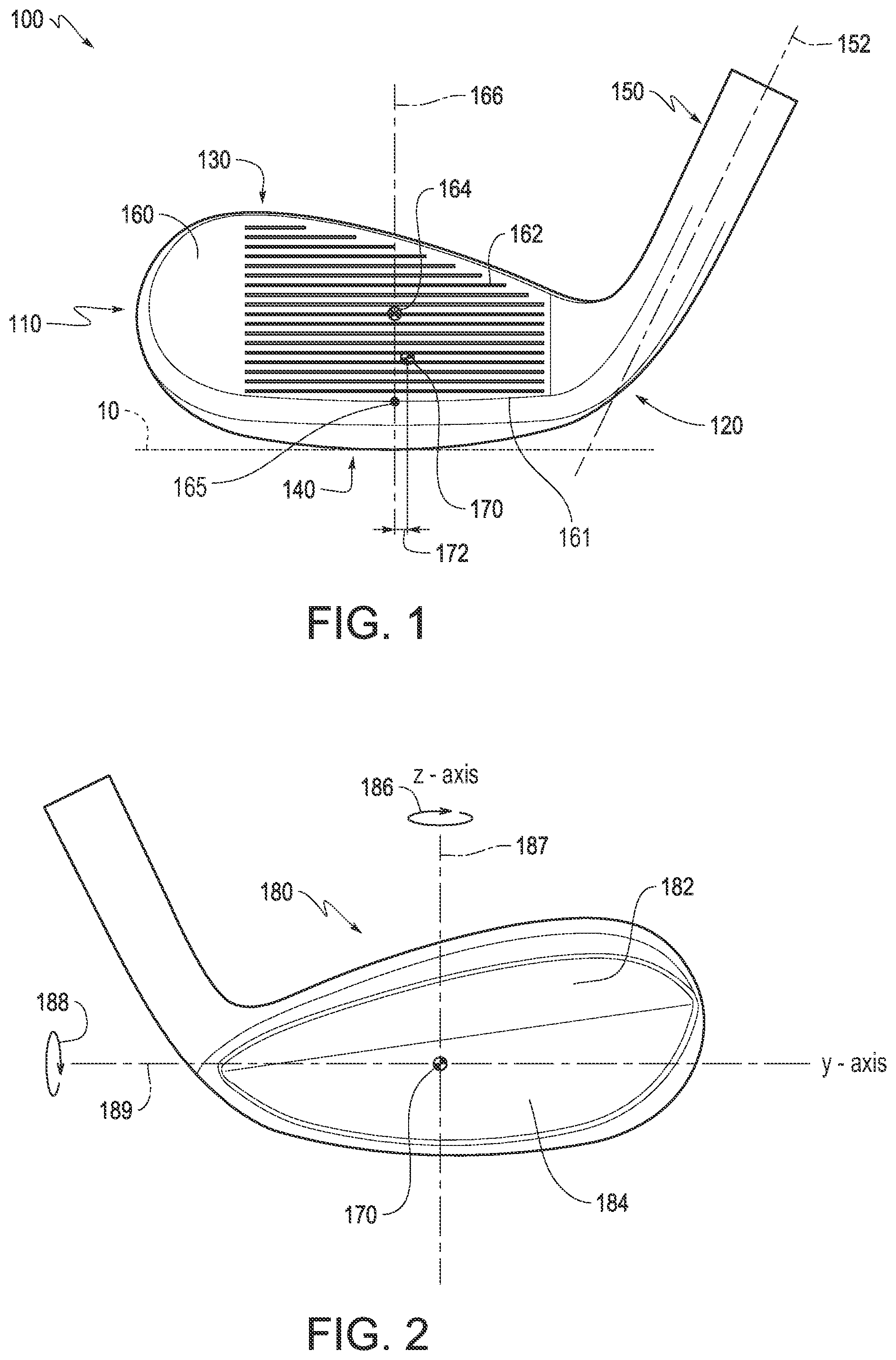 Patent US12599818 Figure 1 – Golf club head