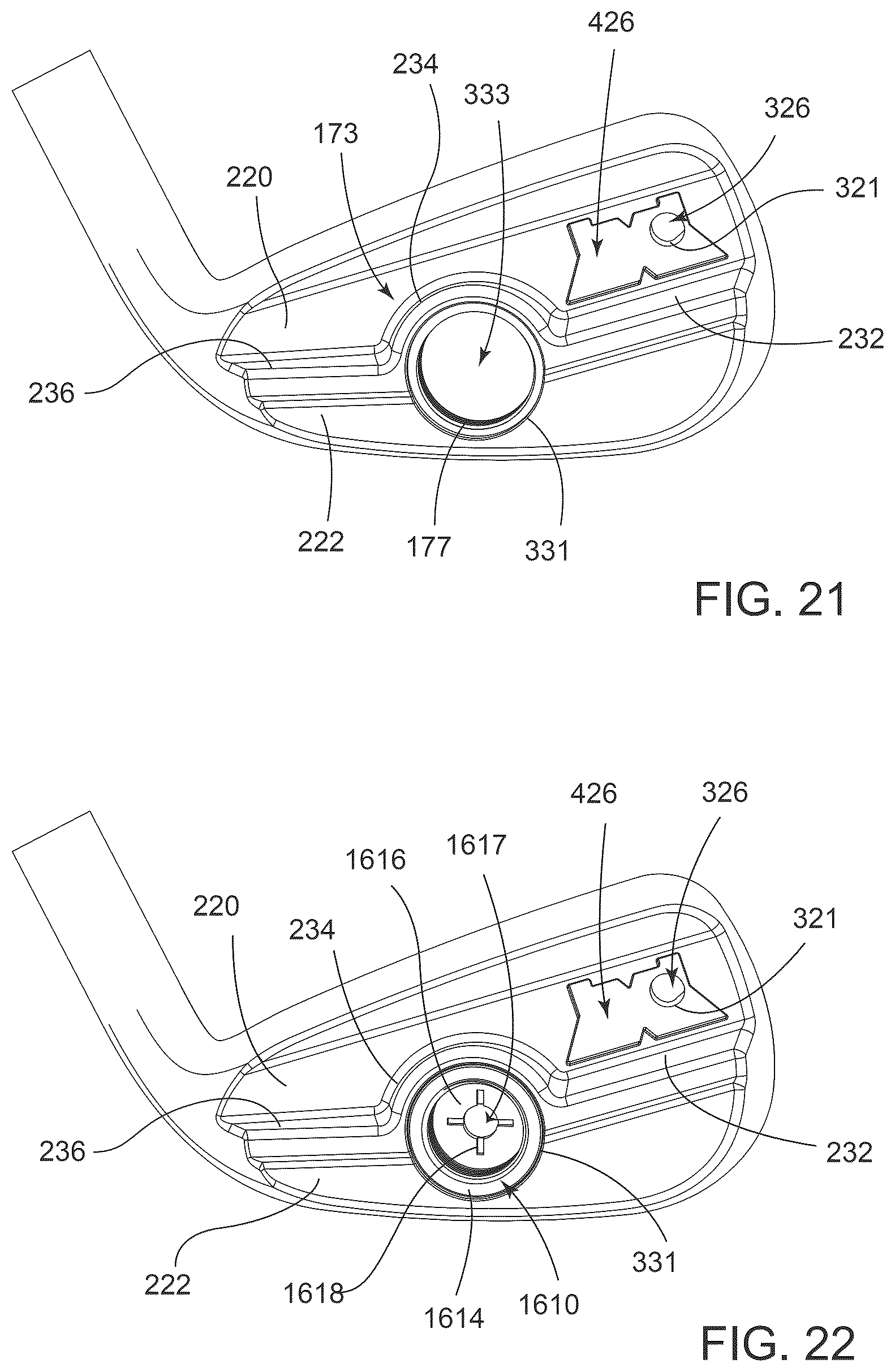 Patent US12599821 Figure 10 – Golf club heads and methods to manufacture golf club heads