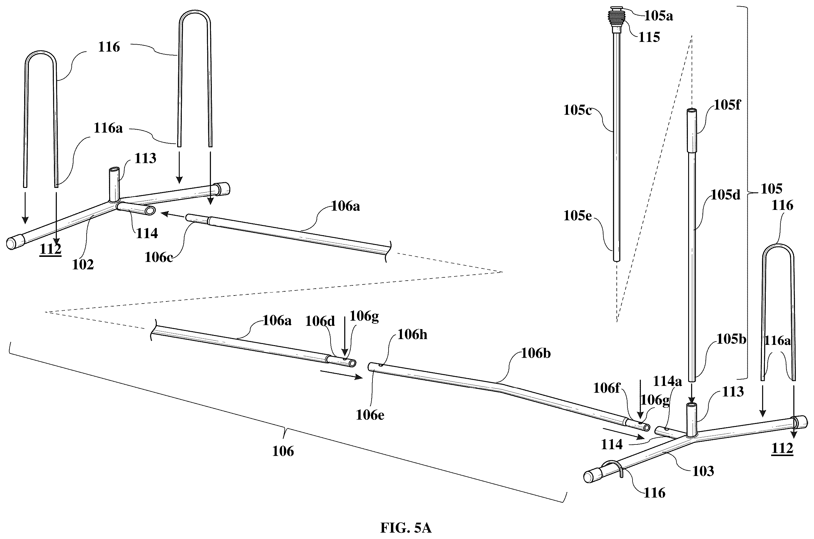 Patent US12599823 Figure 7 – Portable disc sport training apparatus