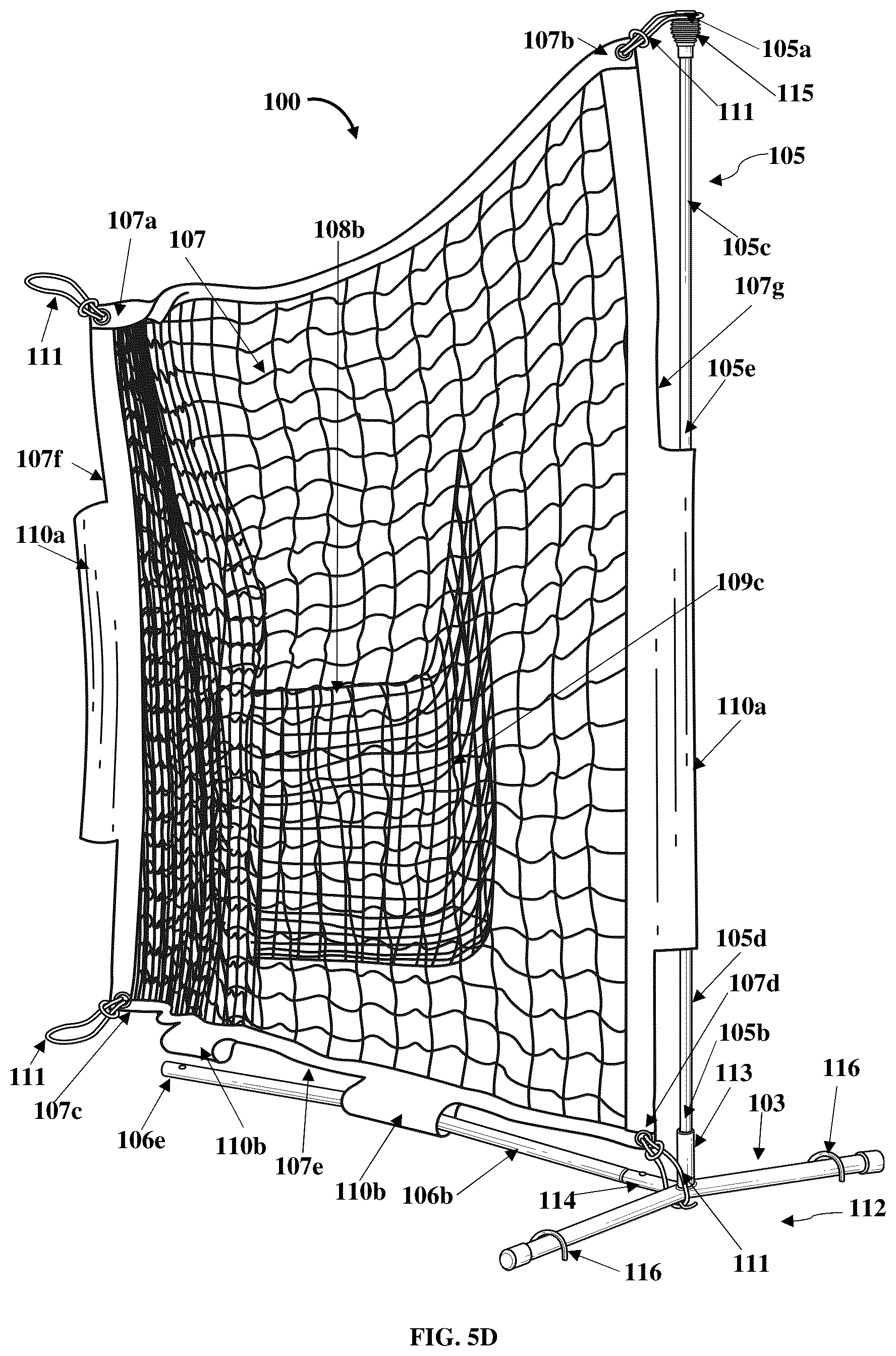 Patent US12599823 Figure 10 – Portable disc sport training apparatus