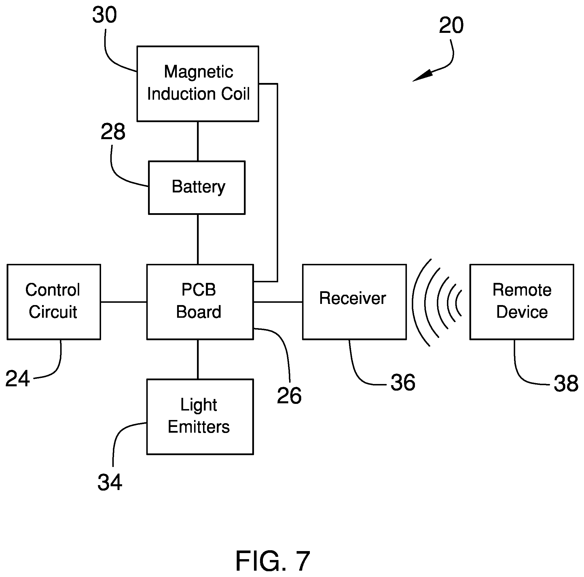 Patent US12599824 Figure 5 – Illuminated hockey puck assembly