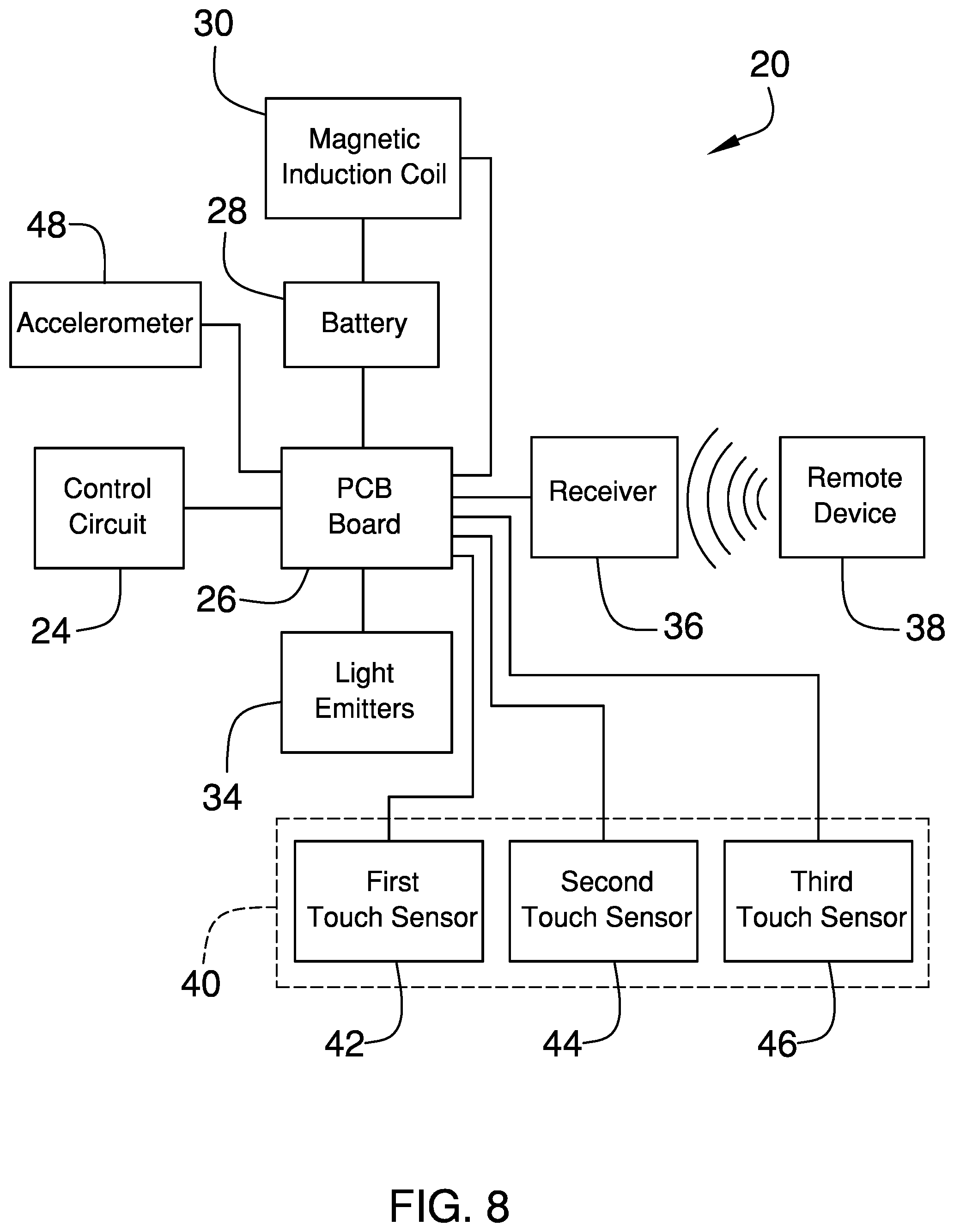 Patent US12599824 Figure 6 – Illuminated hockey puck assembly