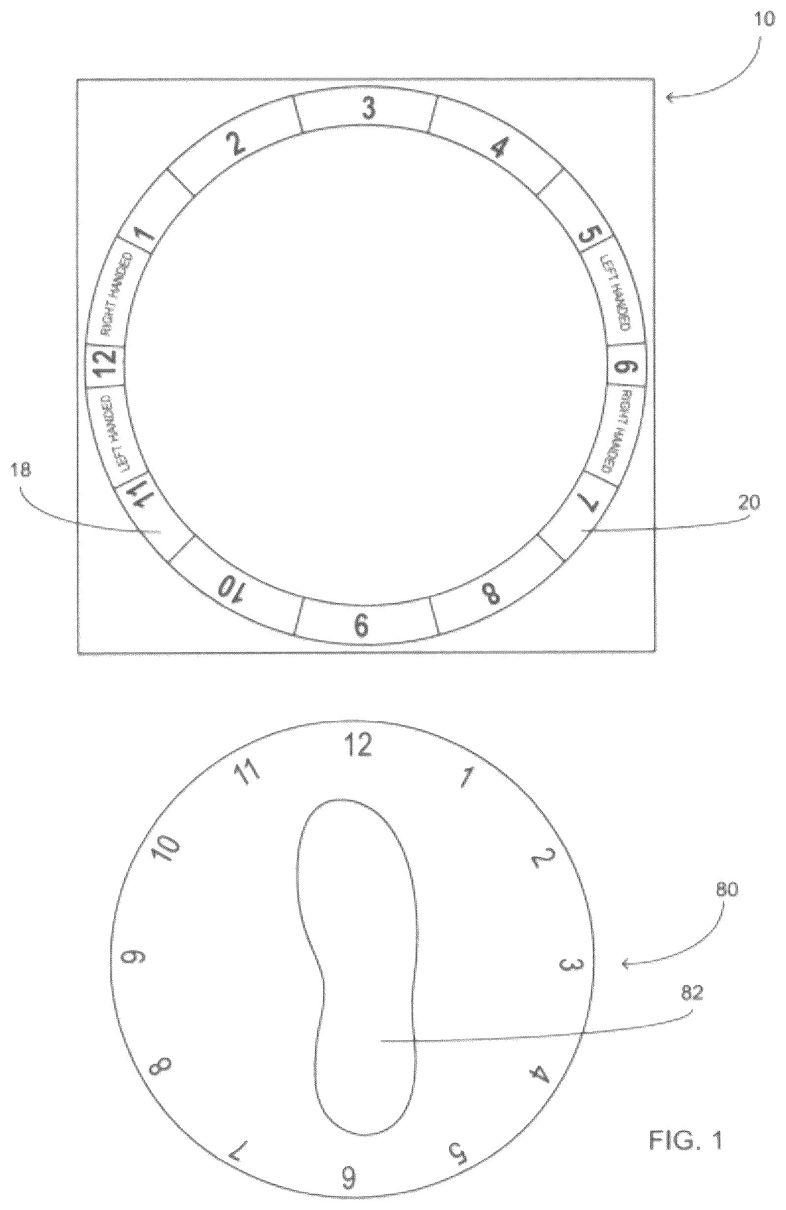 Patent US12599829 Figure 1 – Golf swing training aid