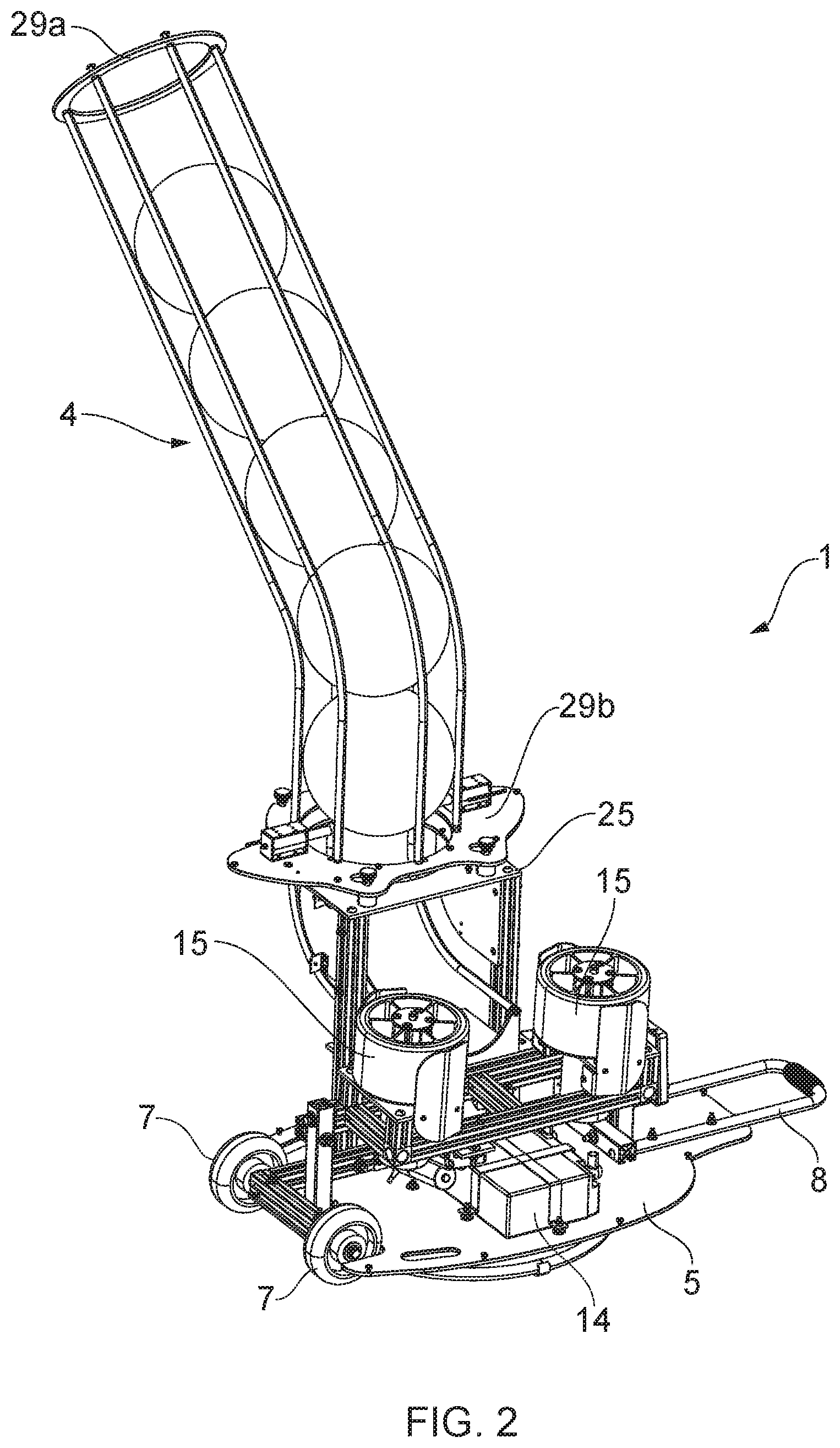 Patent US12599830 Figure 2 – Training device for ball sports