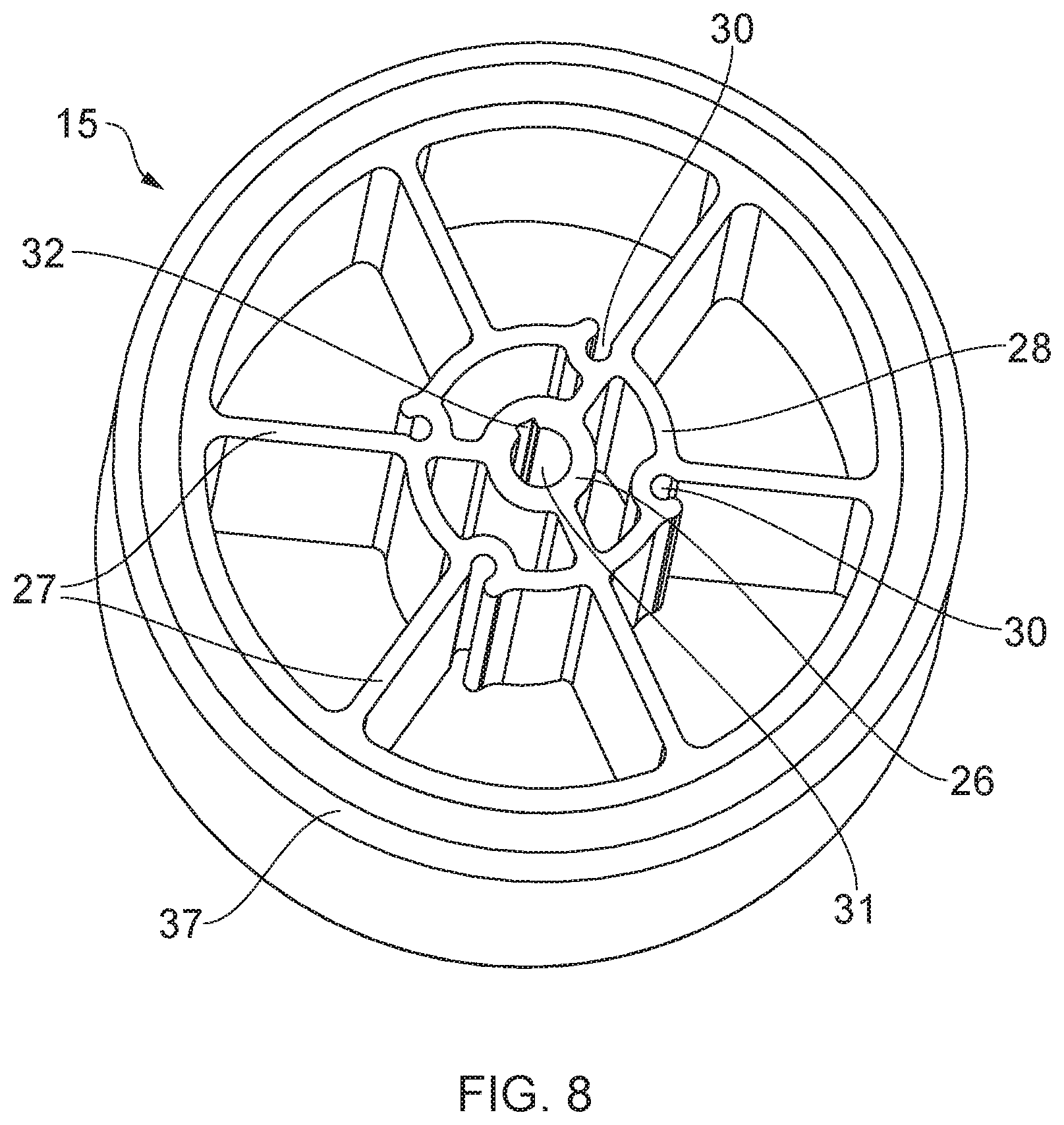 Patent US12599830 Figure 6 – Training device for ball sports