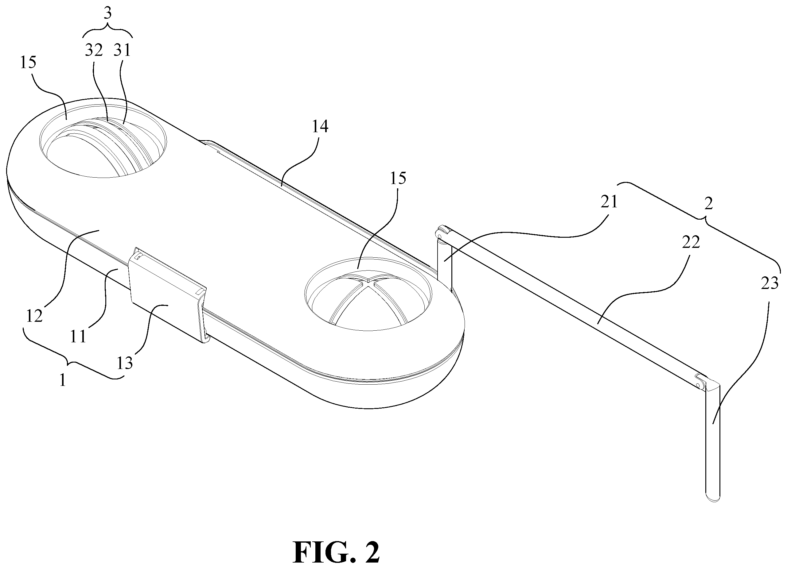 Patent US12599831 Figure 2 – Multi-functional storage box for golf