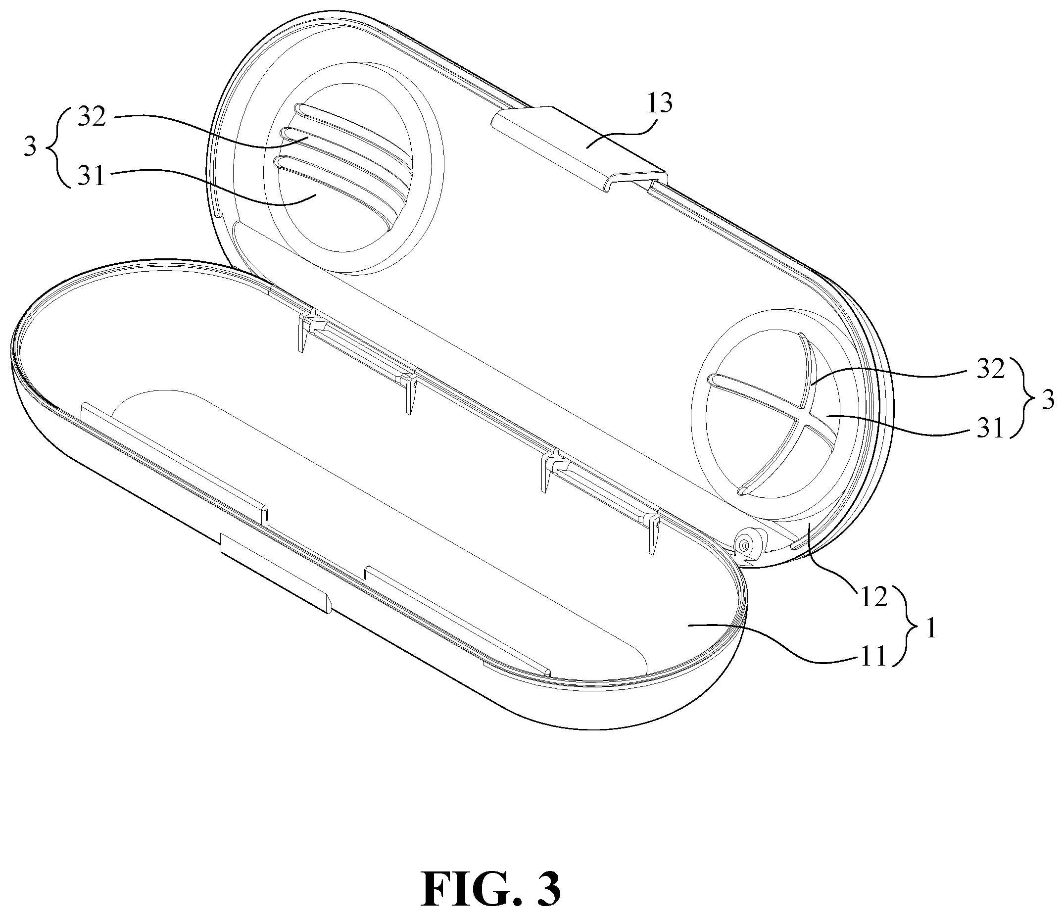 Patent US12599831 Figure 3 – Multi-functional storage box for golf