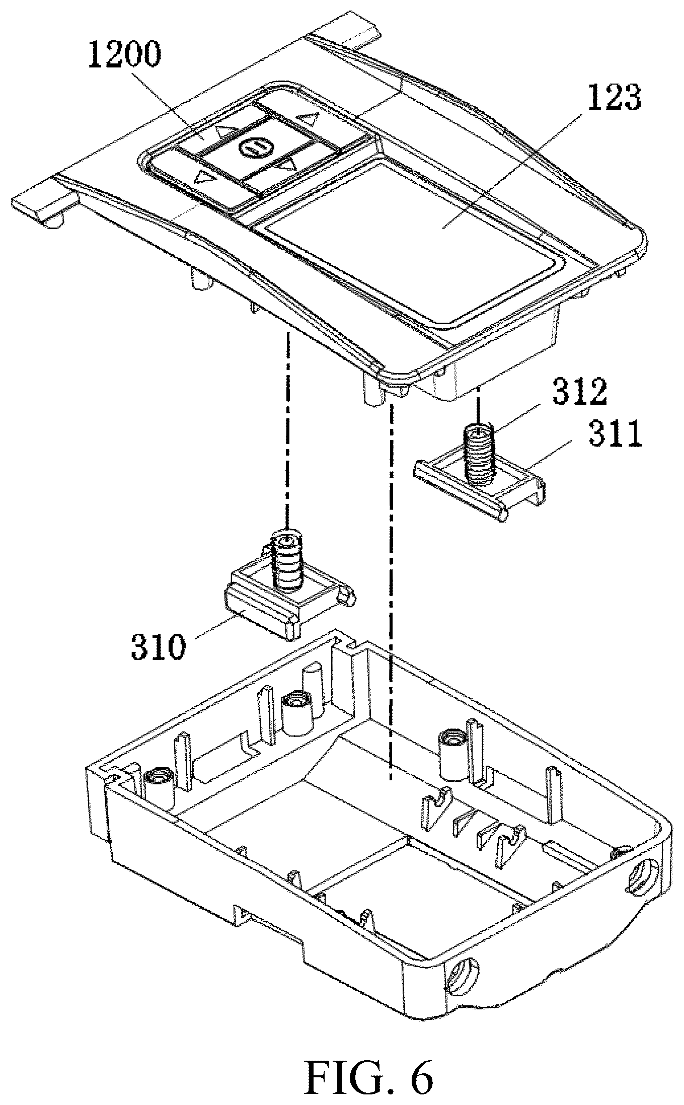 Patent US12599833 Figure 6 – Card shuffling-and-dealing integrated machine
