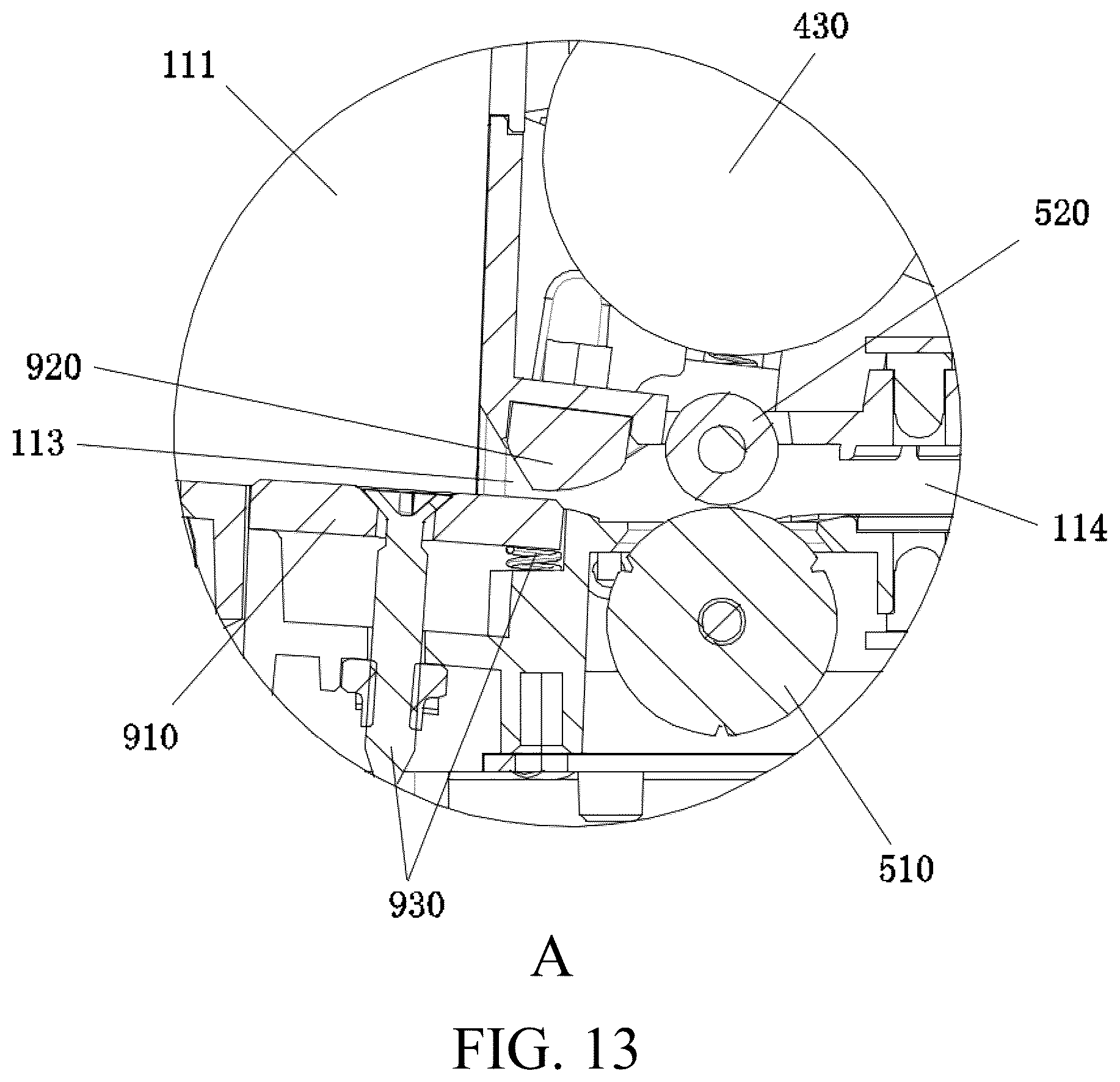 Patent US12599833 Figure 13 – Card shuffling-and-dealing integrated machine