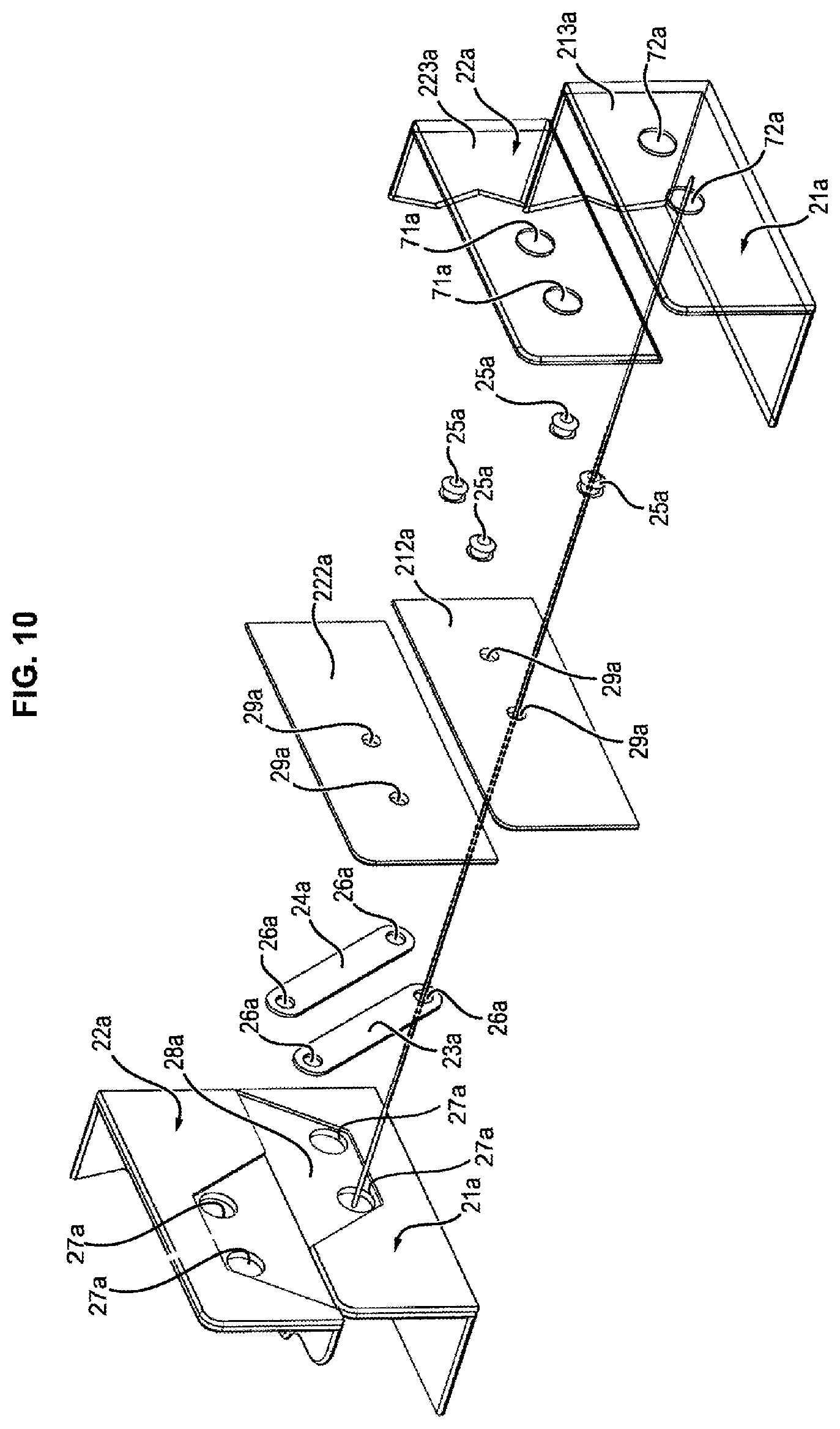 Patent US12599834 Figure 7 – Game box element forming the lid of a game box or game board, associated game box