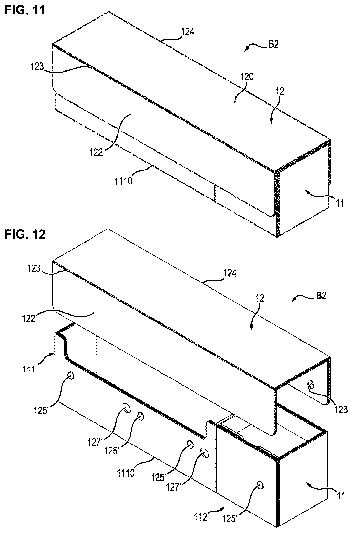 Patent US12599834 Figure 8 – Game box element forming the lid of a game box or game board, associated game box