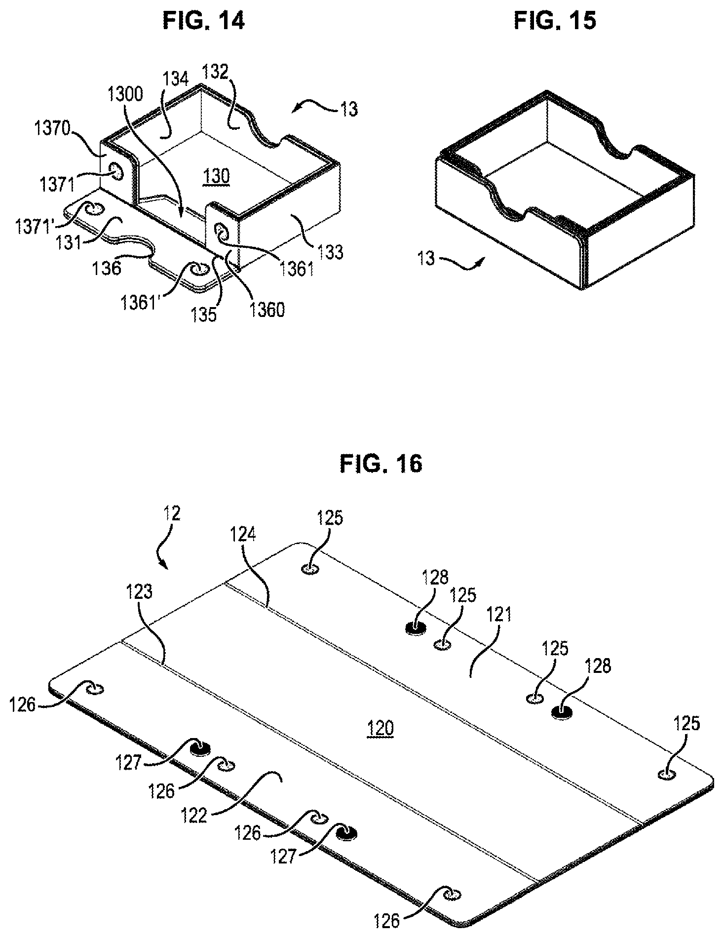 Patent US12599834 Figure 10 – Game box element forming the lid of a game box or game board, associated game box