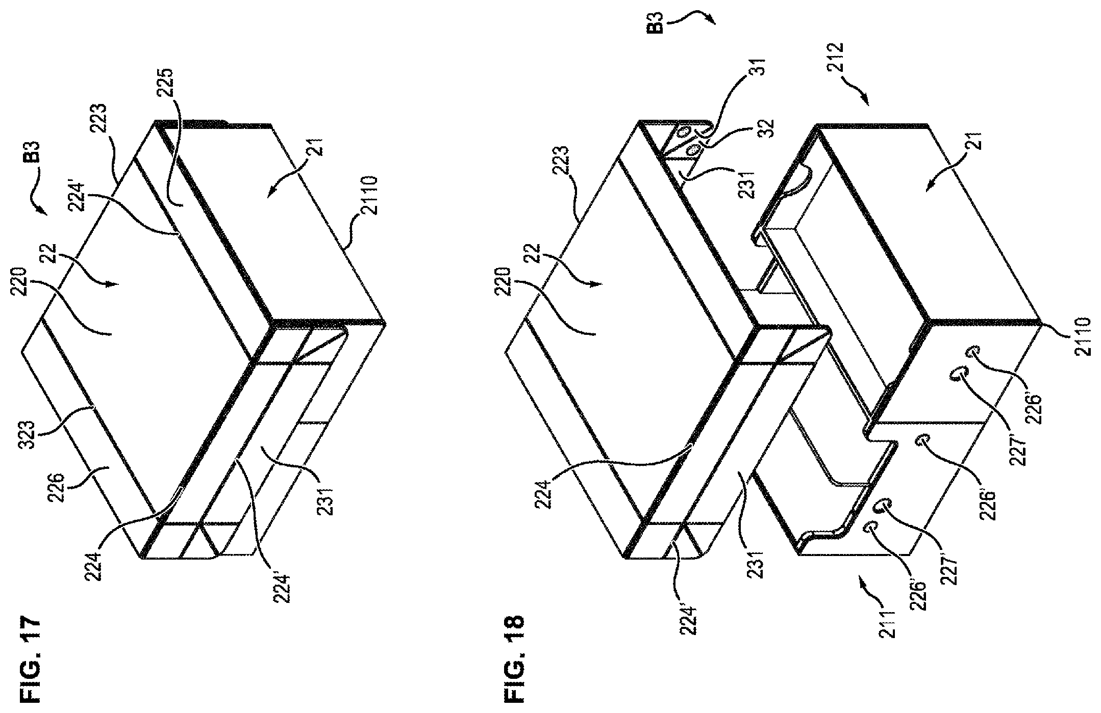 Patent US12599834 Figure 11 – Game box element forming the lid of a game box or game board, associated game box