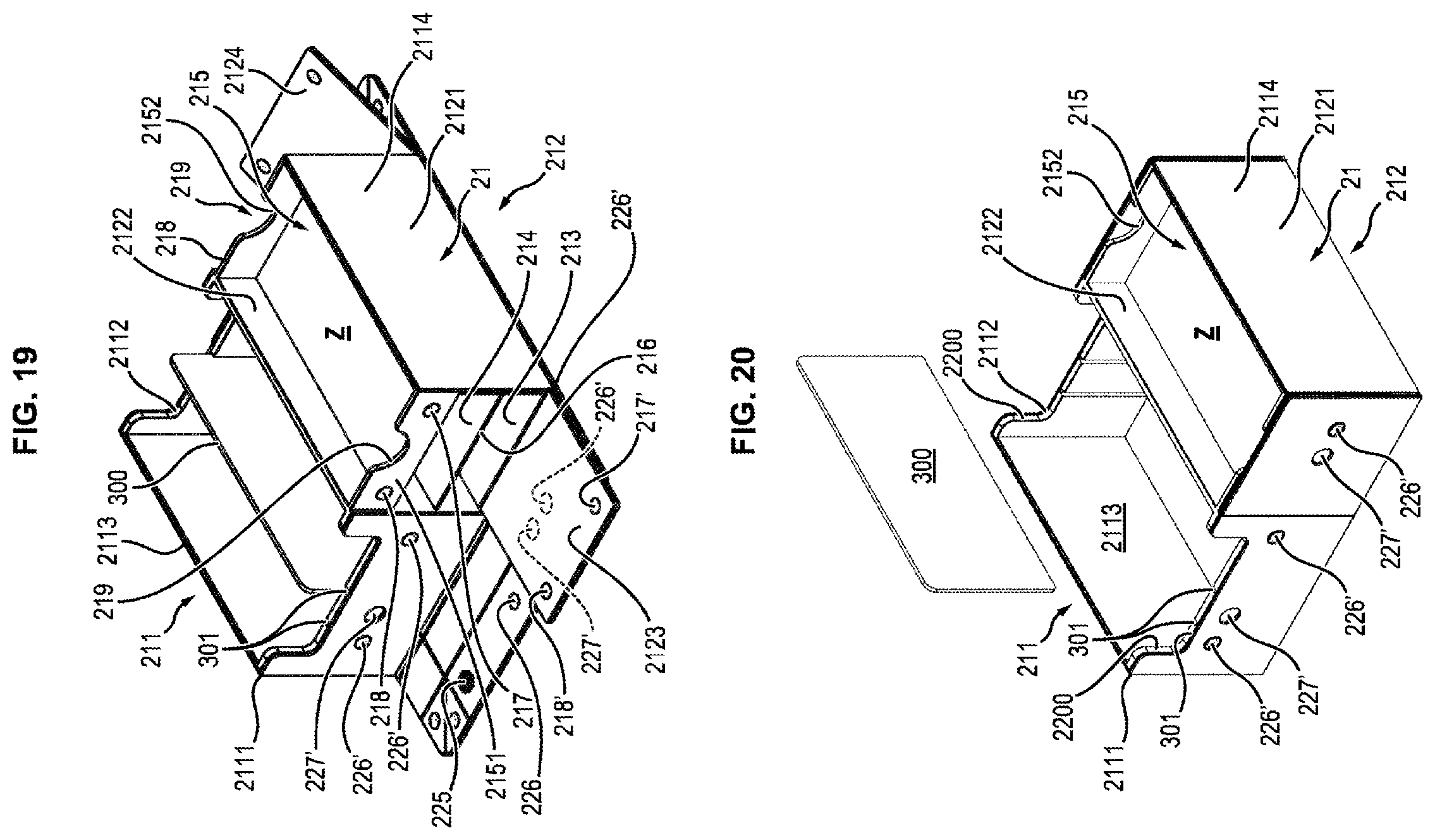 Patent US12599834 Figure 12 – Game box element forming the lid of a game box or game board, associated game box