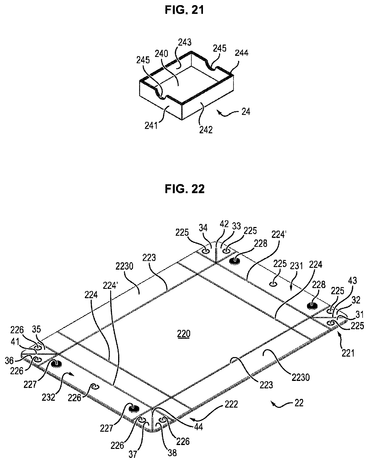 Patent US12599834 Figure 13 – Game box element forming the lid of a game box or game board, associated game box