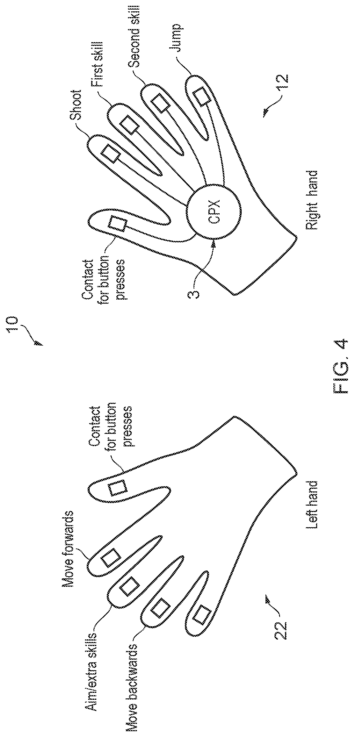 Patent US12599835 Figure 4 – Wearable controller